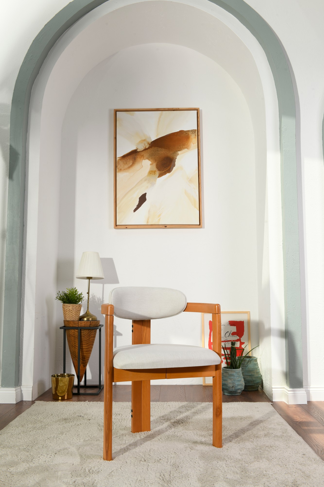 2x Touch Chair Wood Veneer Cream