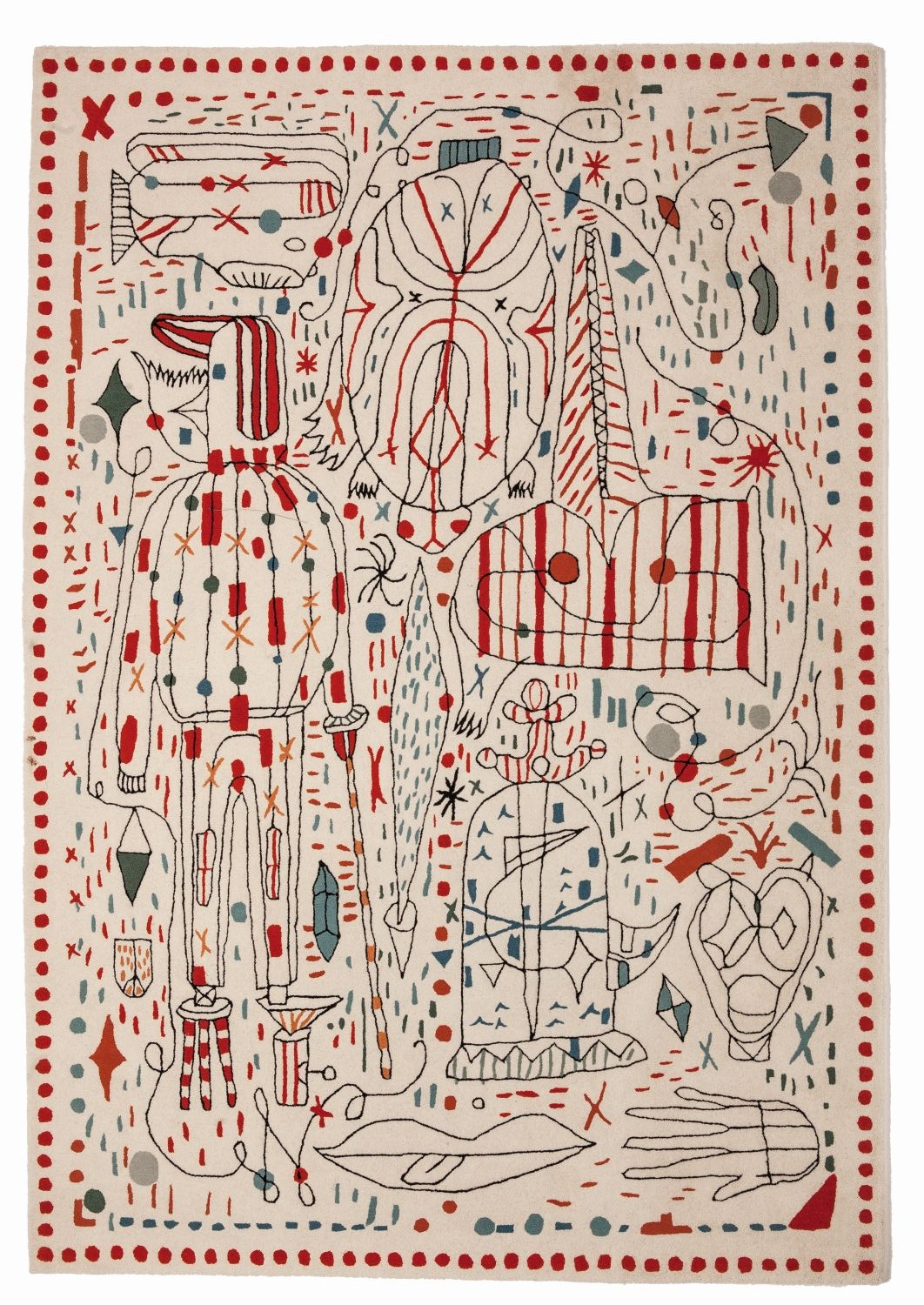 Hayon X Nani Rectangular Mehrfarbig 170 x 240 cm