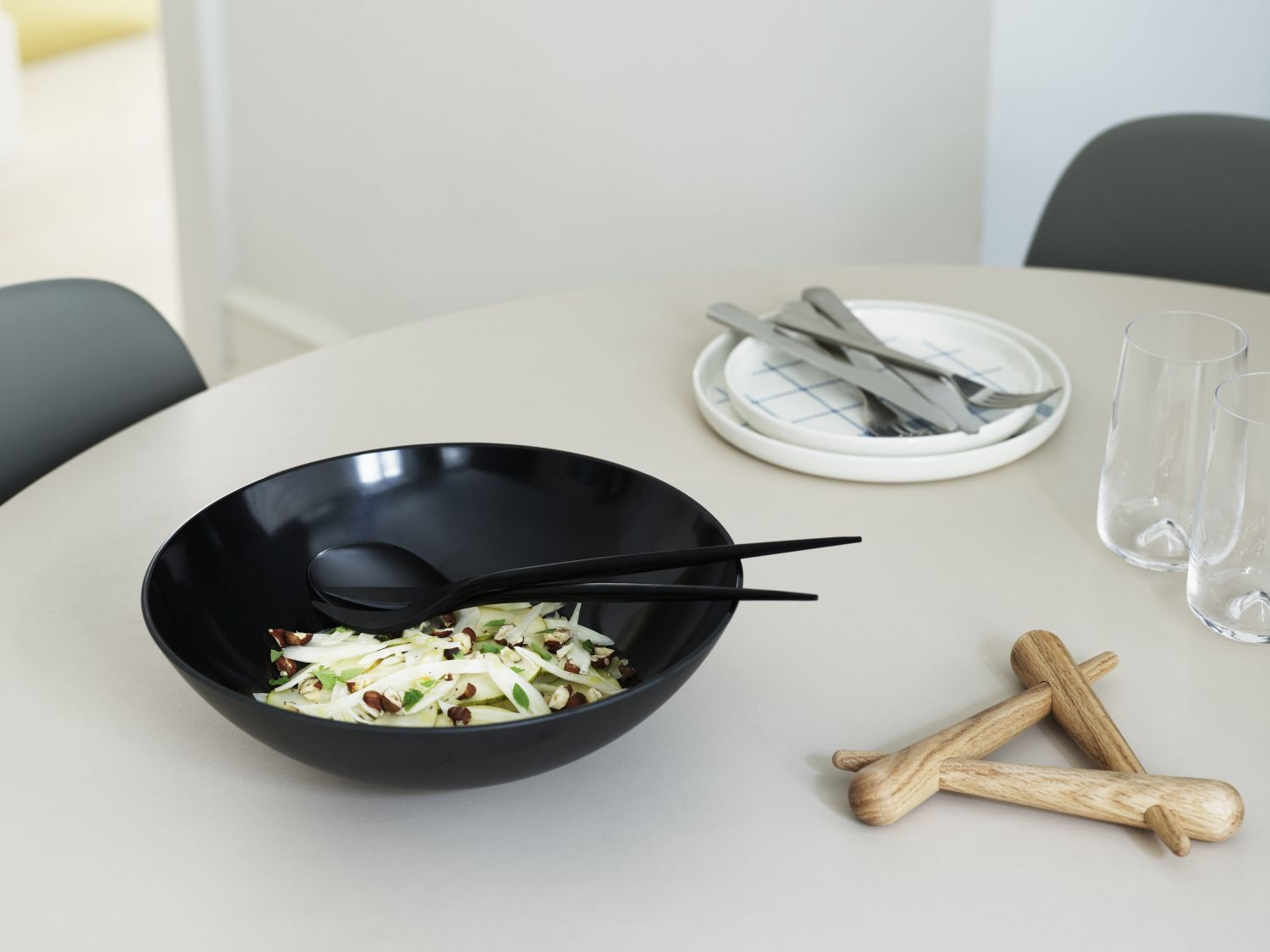 Krenit Salatbesteck Schwarz