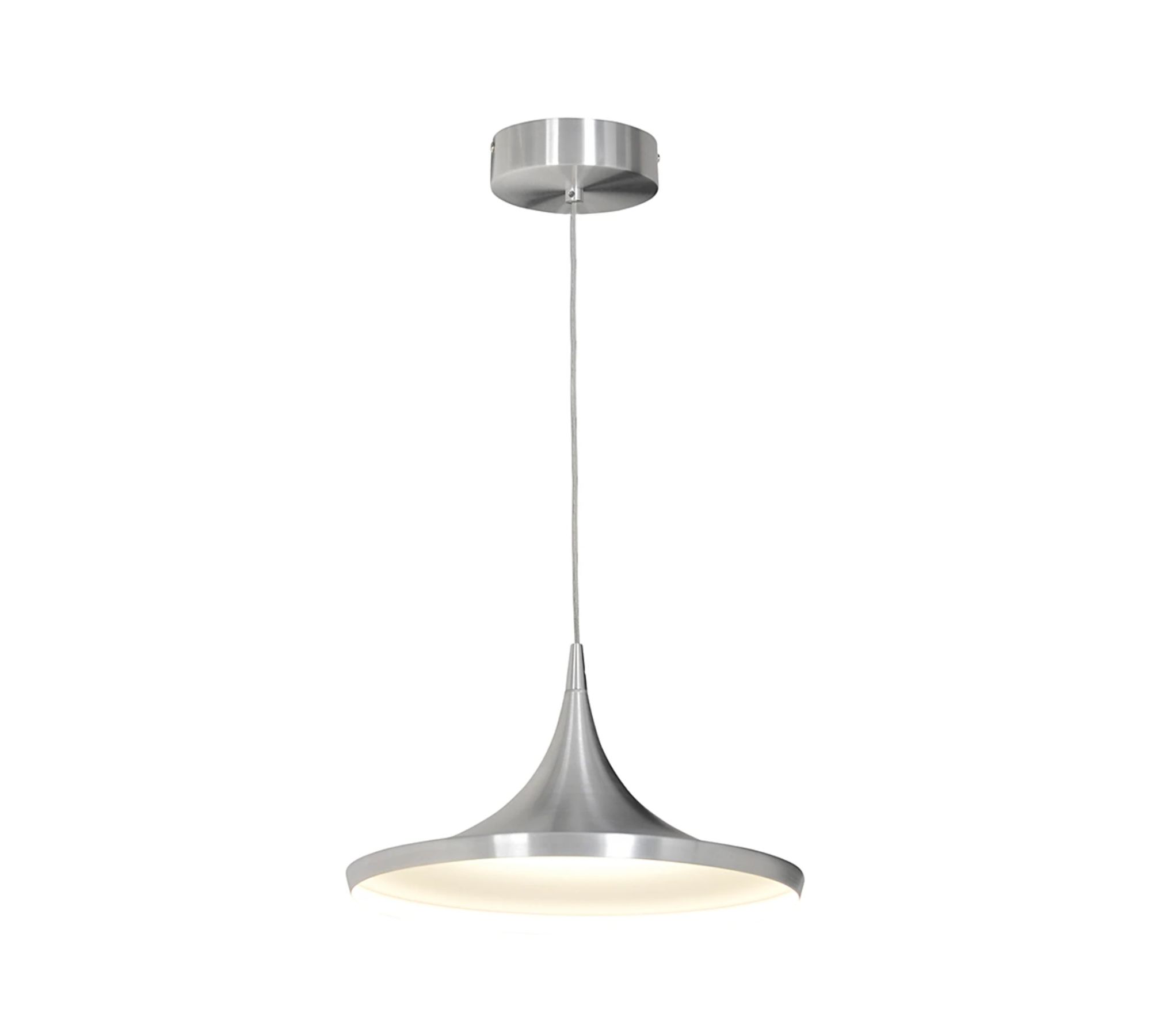 Pendelleuchte 9-flammig Aluminium Silber