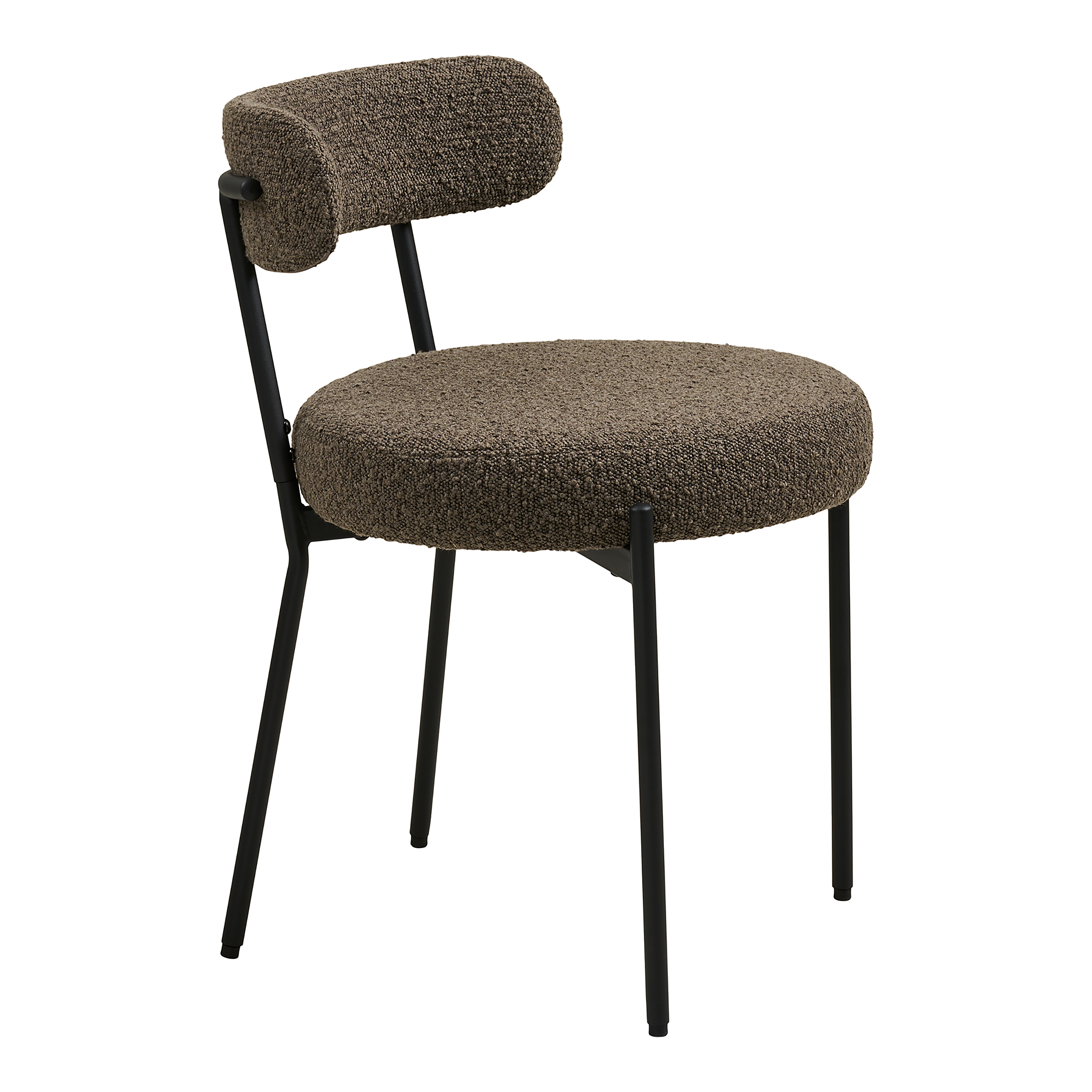 Dining chair Yenti set of 2 Bouclé