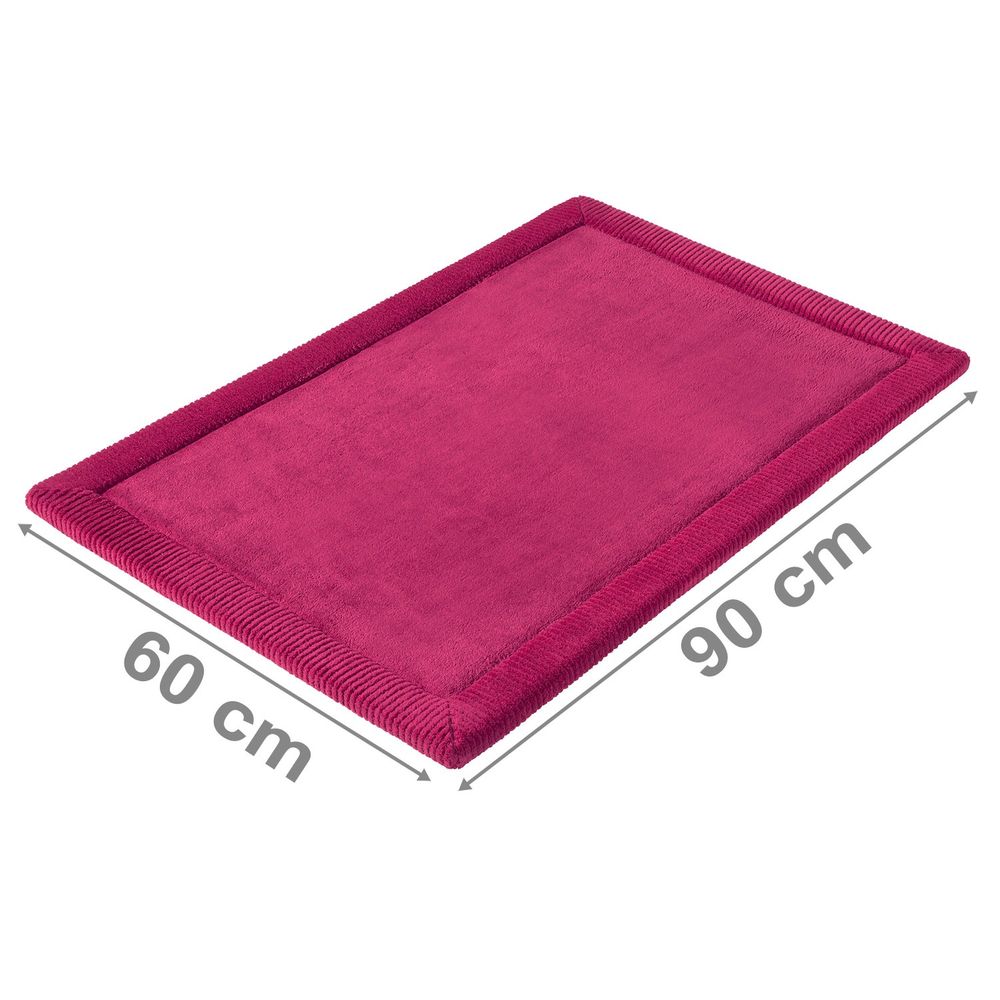 Rutschfeste Microfaser Badematte mit Memory Foam Bordeaux