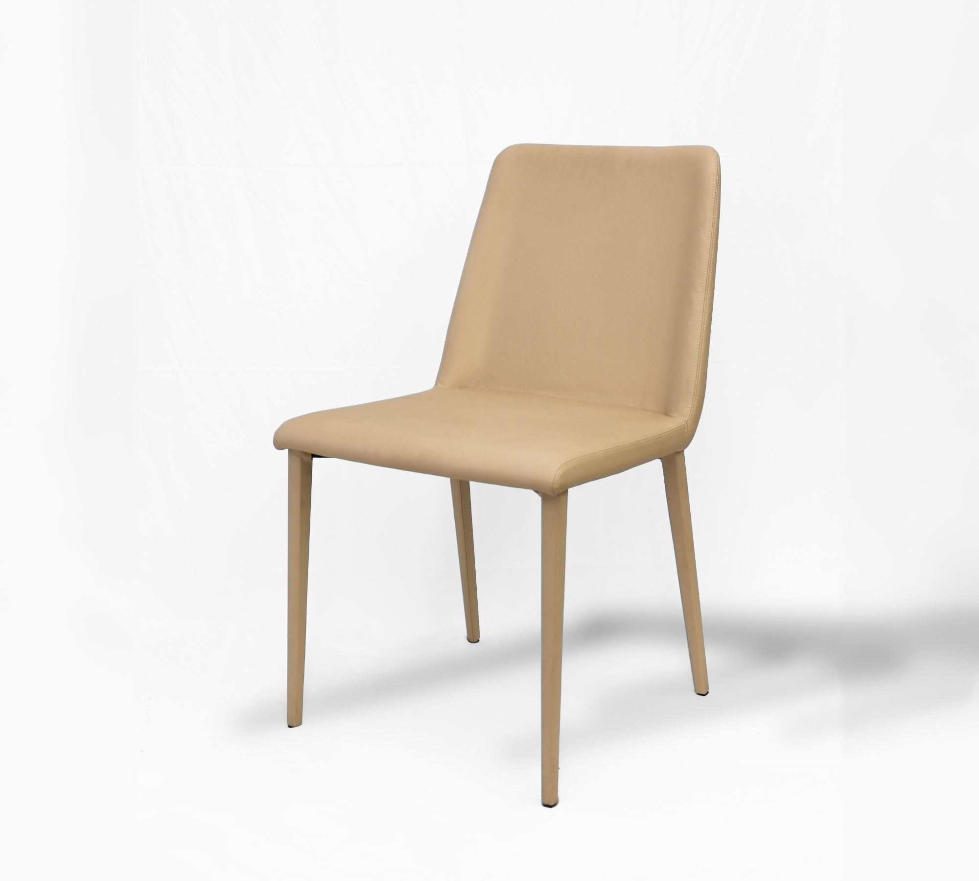 2x Desiree Sedia Metallo Ecopelle Beige