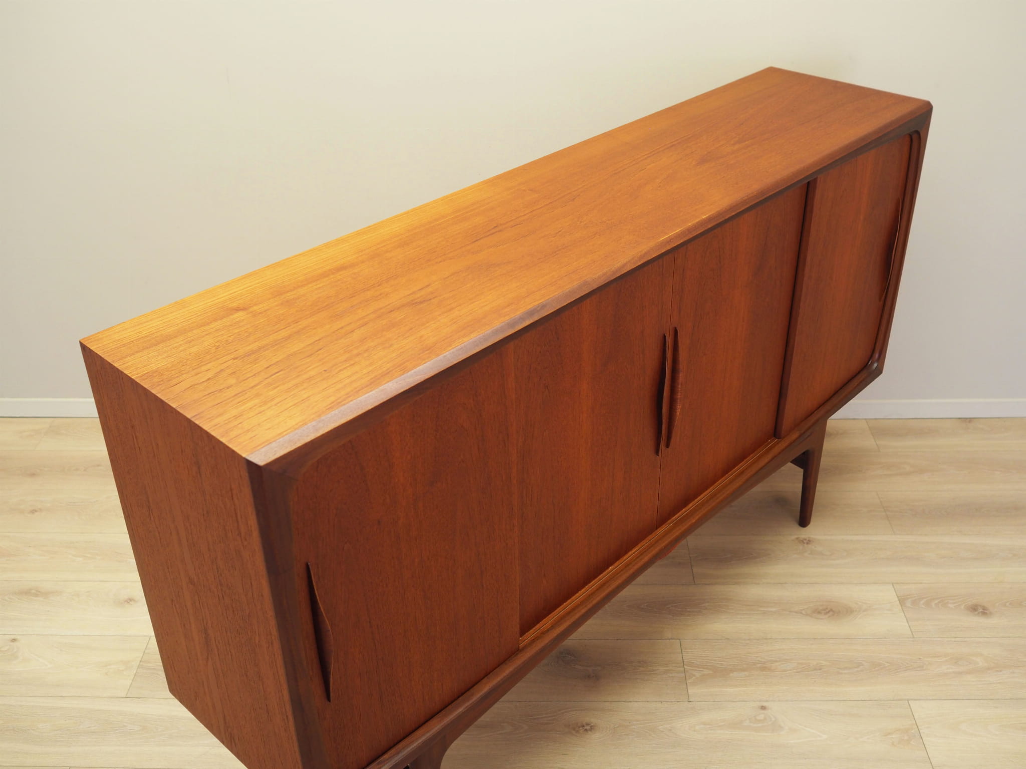 Teak highboard, Danish design, 1970s, production: Denmark