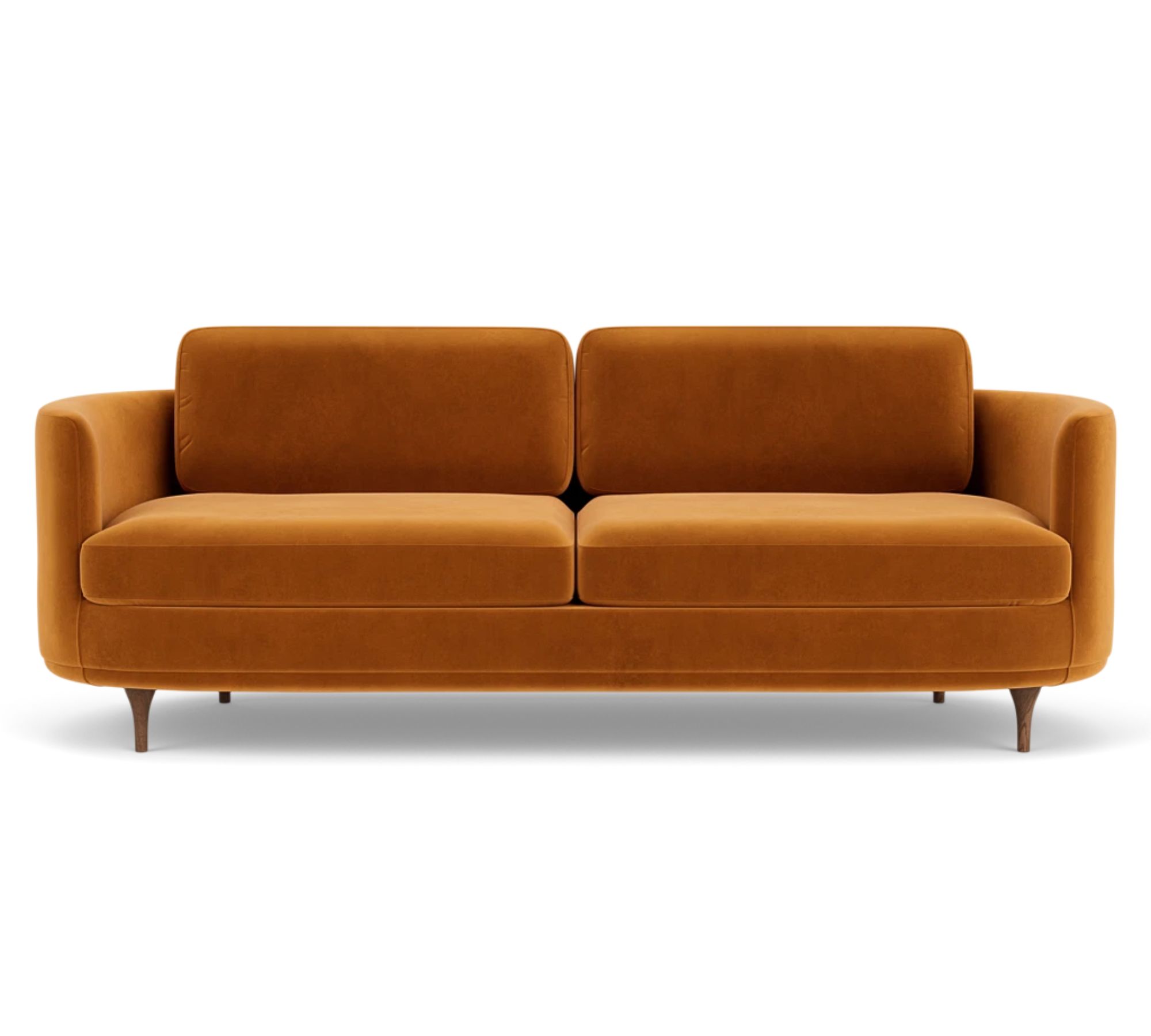 Elinor Sofa 3-Sitzer Velour Matt Amber
