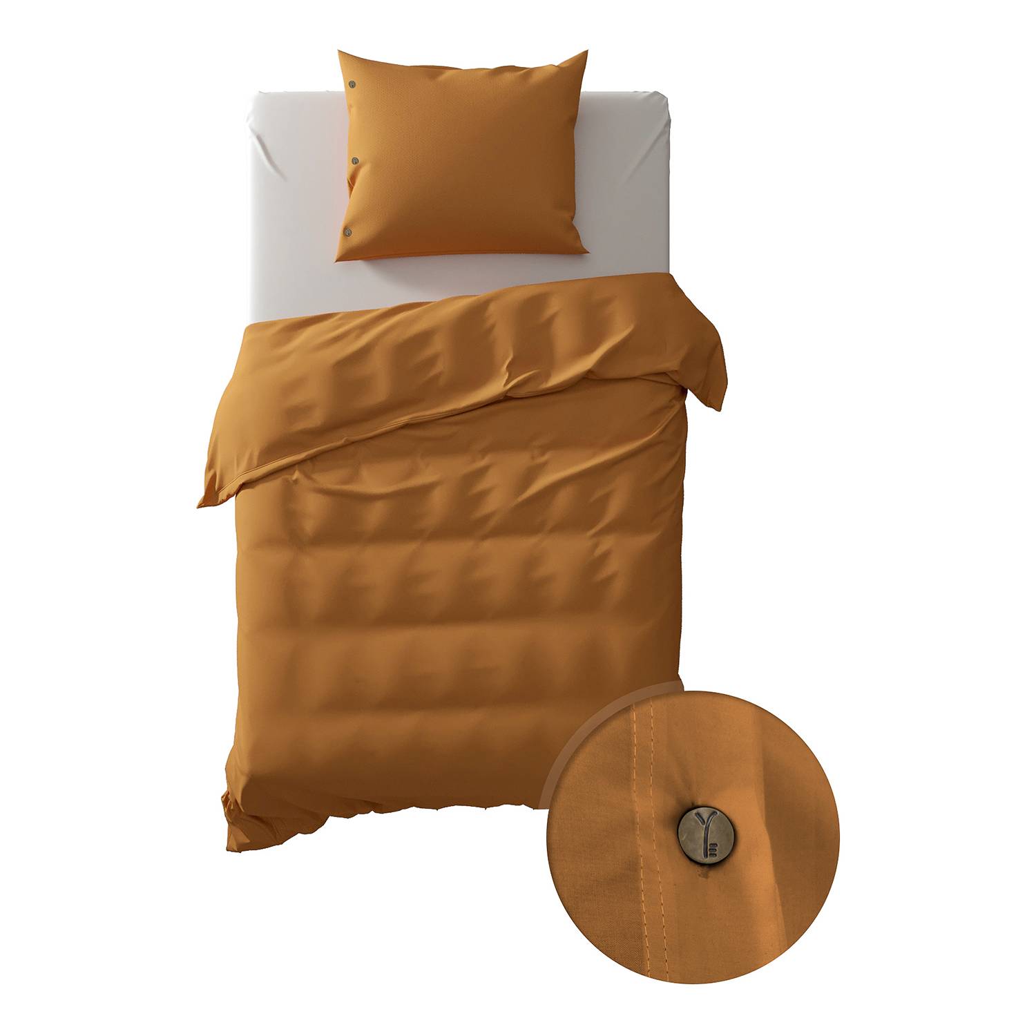 Bettwäsche Percale Baumwolle 135 x 200 + Kissen