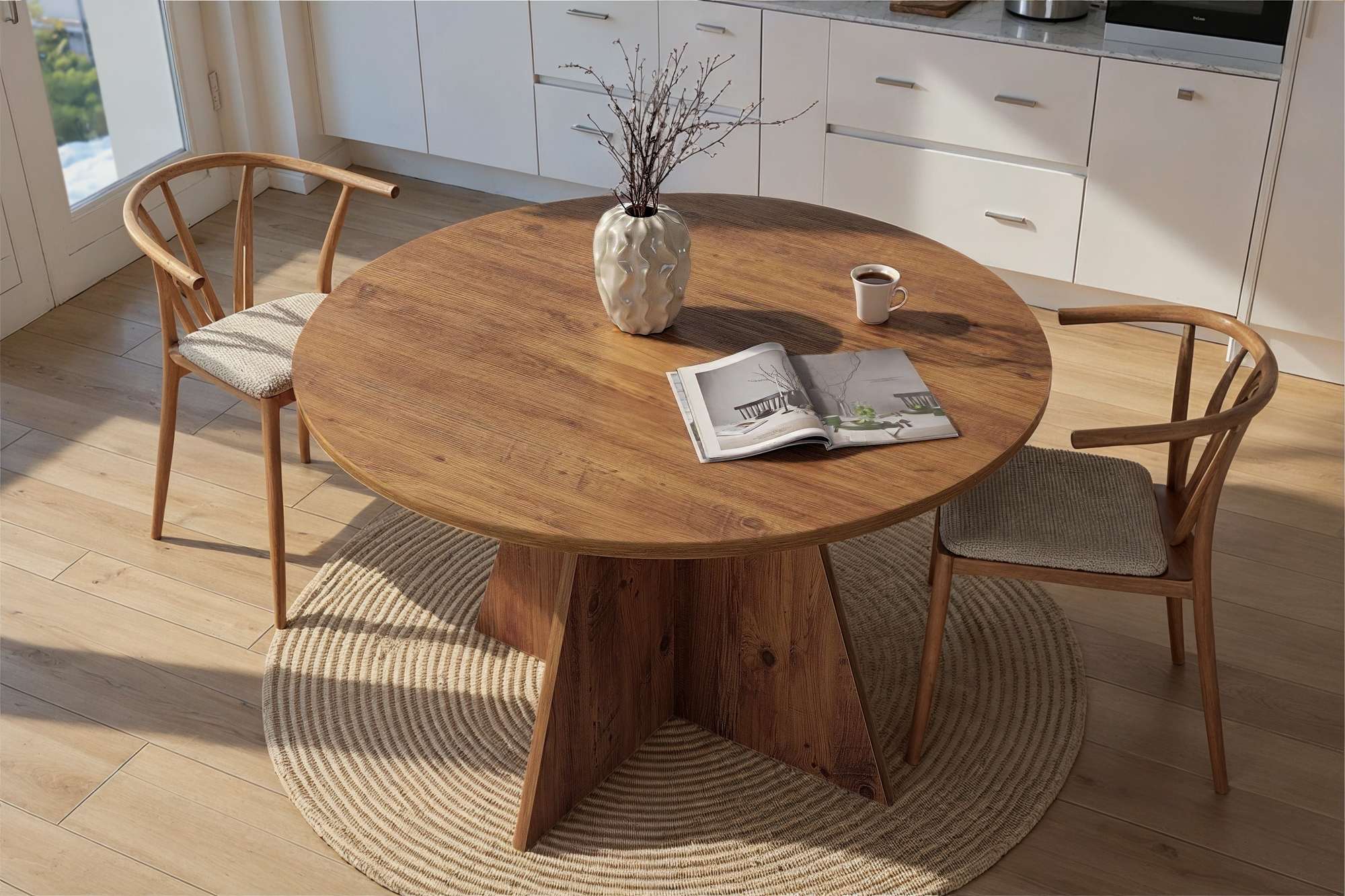 Virella Dining table Atlantic pine Ø120 cm