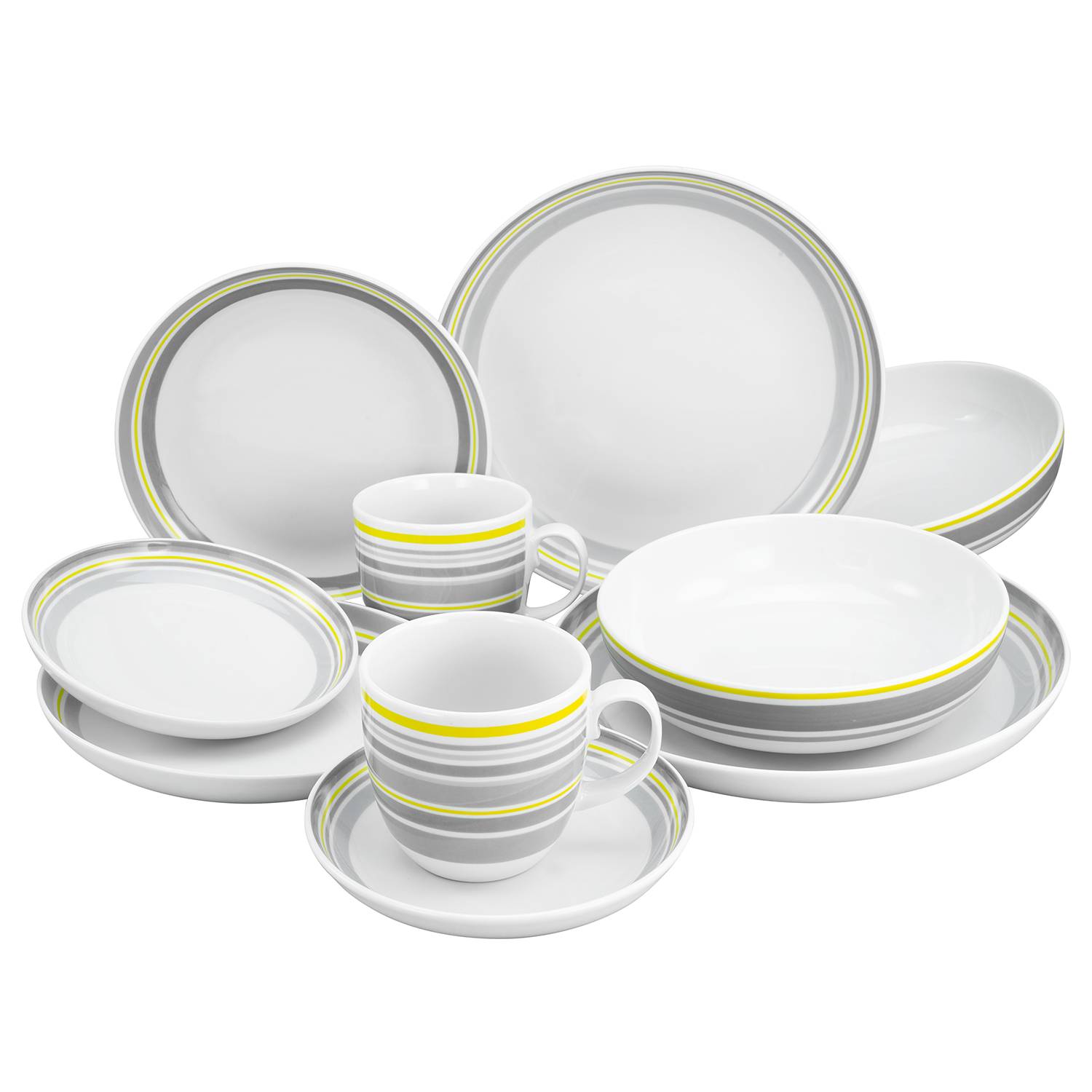 Kombiservice Trend Line (10-tlg.) Porzellan Mehrfarbig