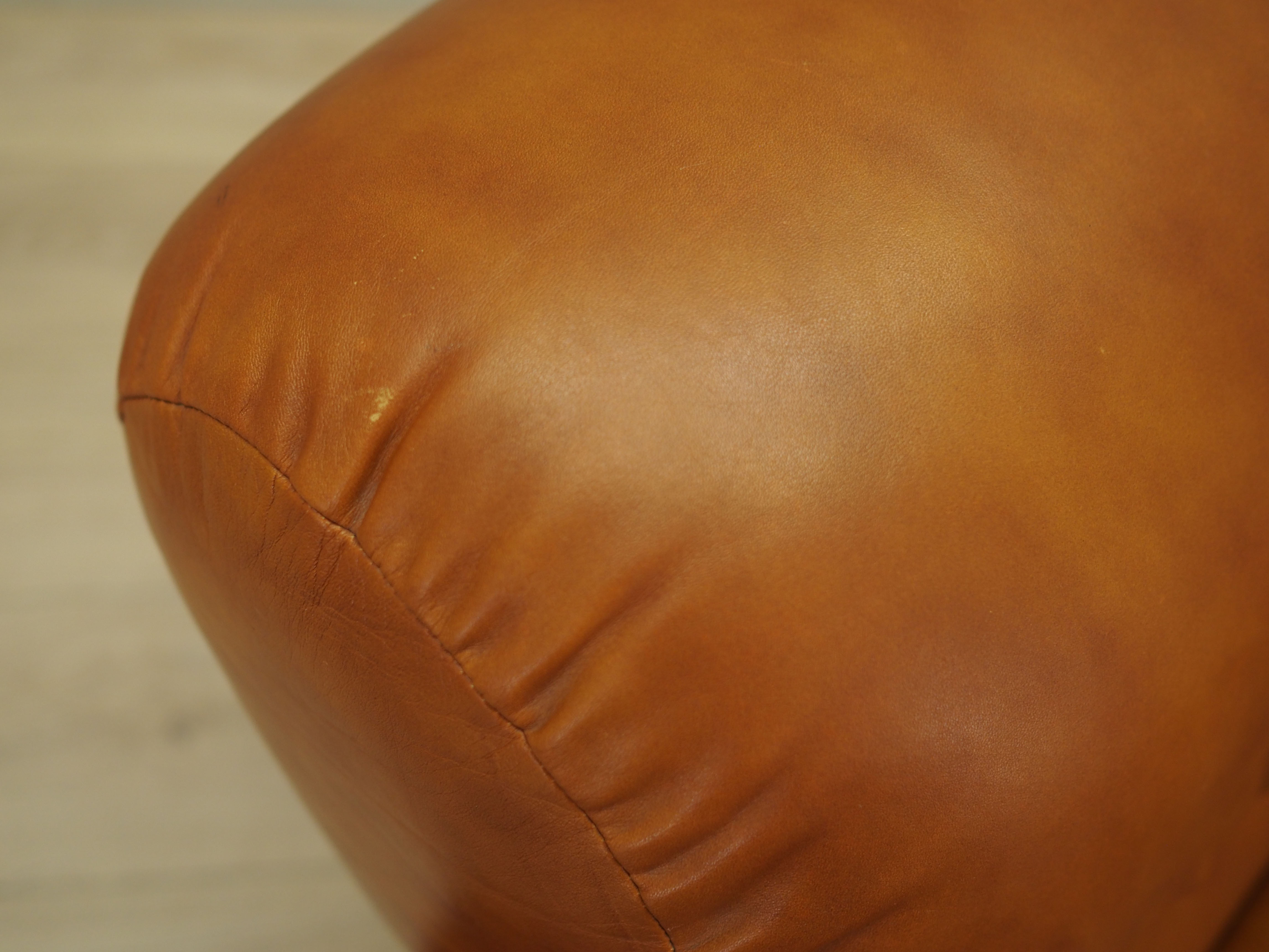 Sessel Leder Braun 1970er Jahre