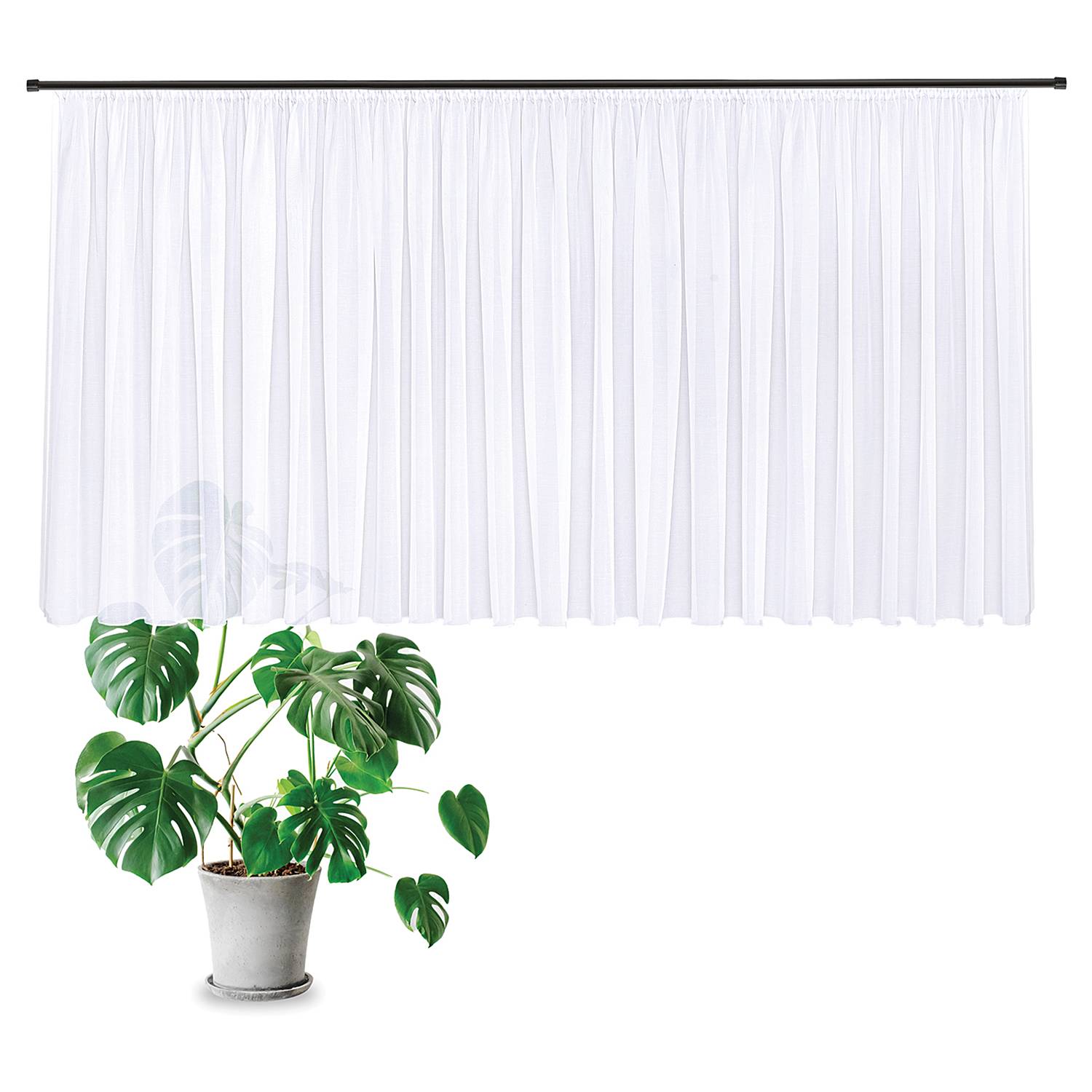 Gardine Alina Webstoff Weiß 600 x 150 cm