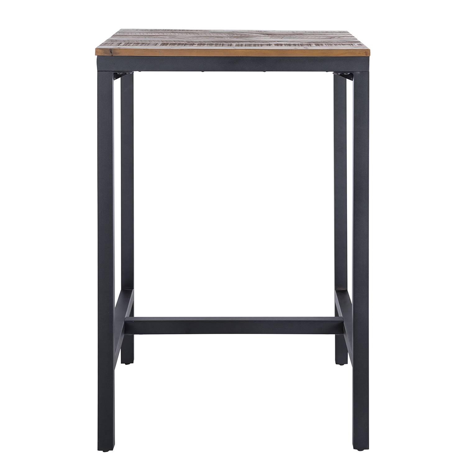 Bartisch GRASBY Pinie Massiv Metall Schwarz