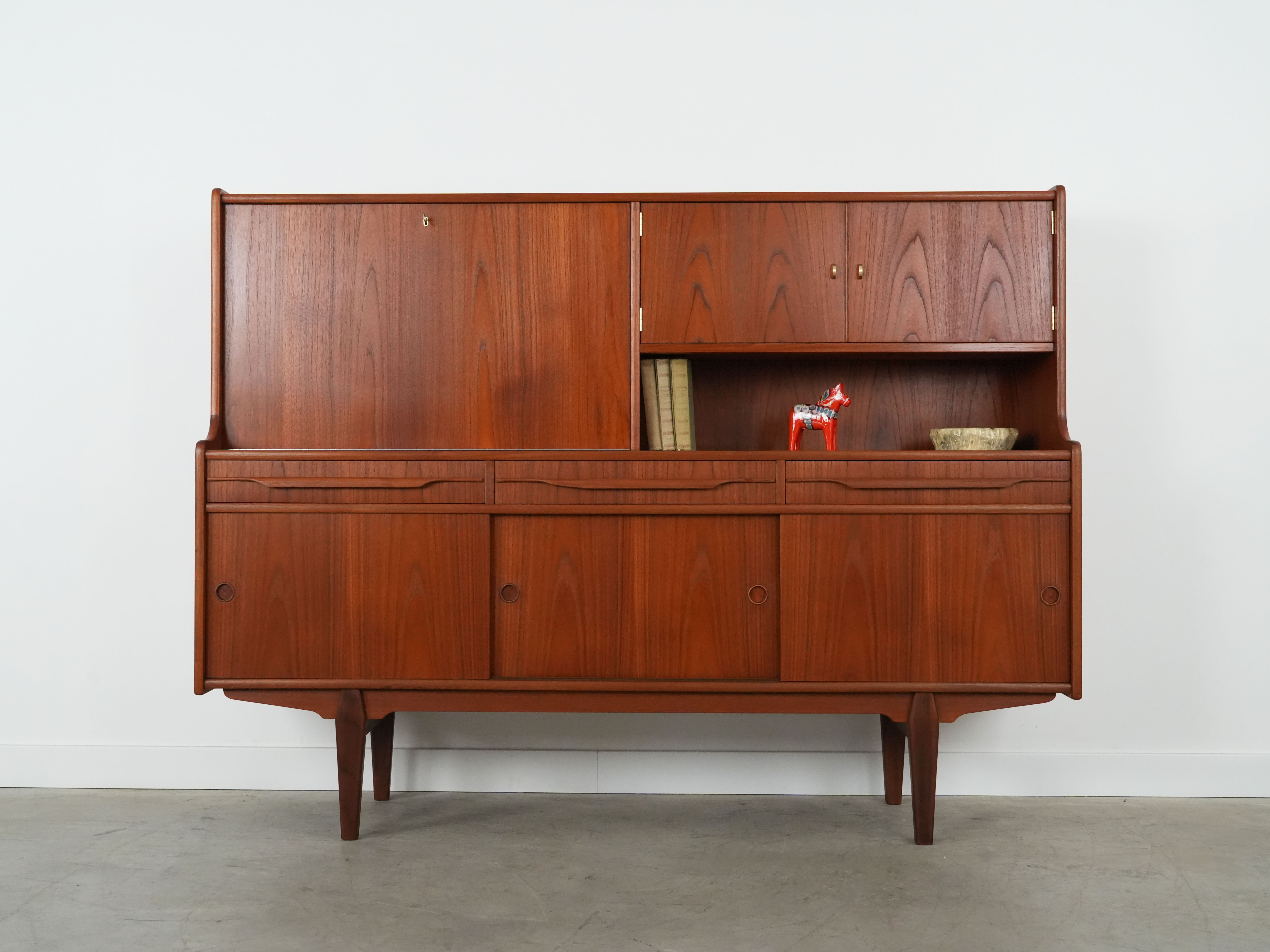 Highboard in legno di teak anni '60