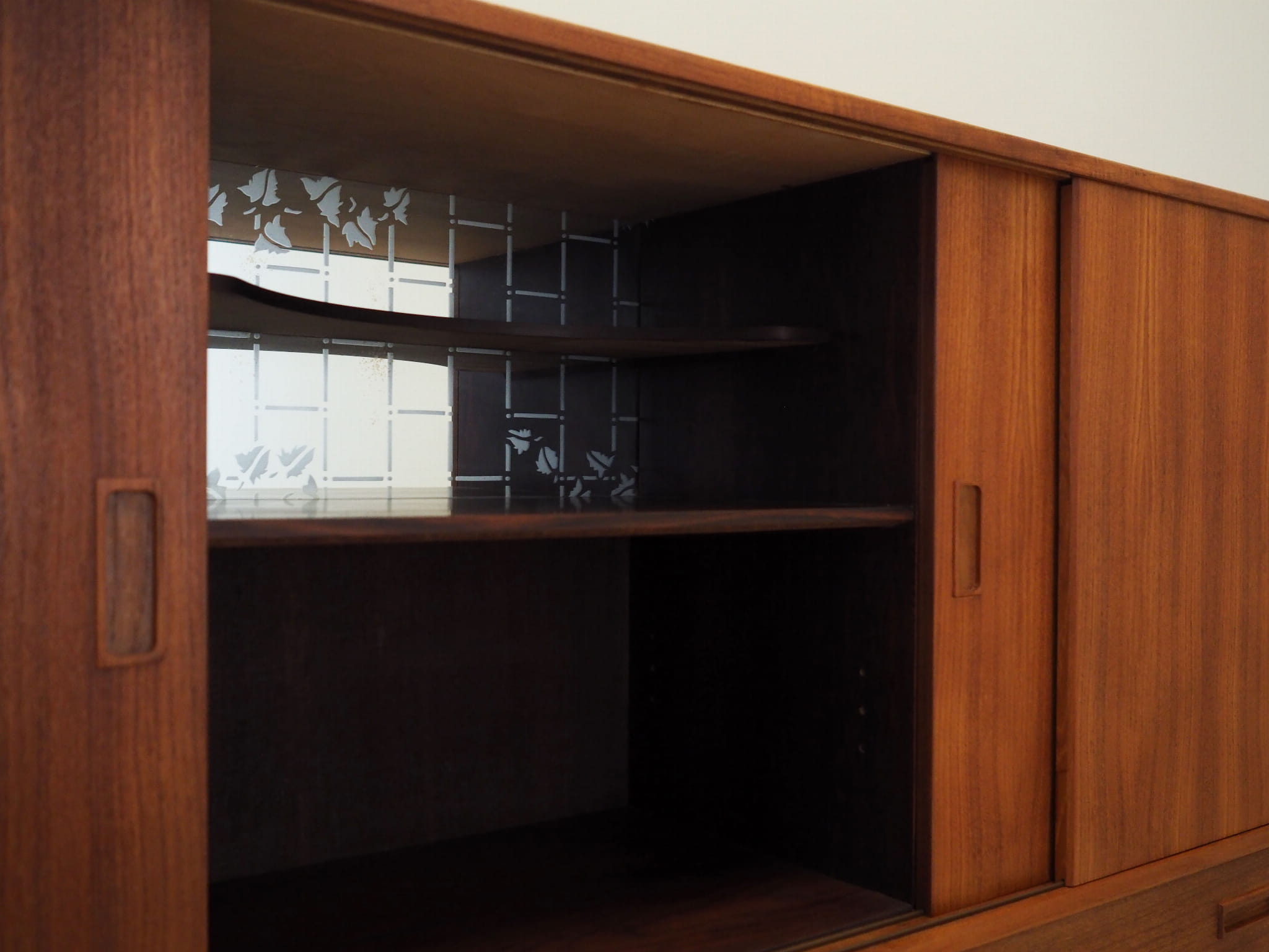 Vintage Highboard Teakholz Braun 1970er Jahre