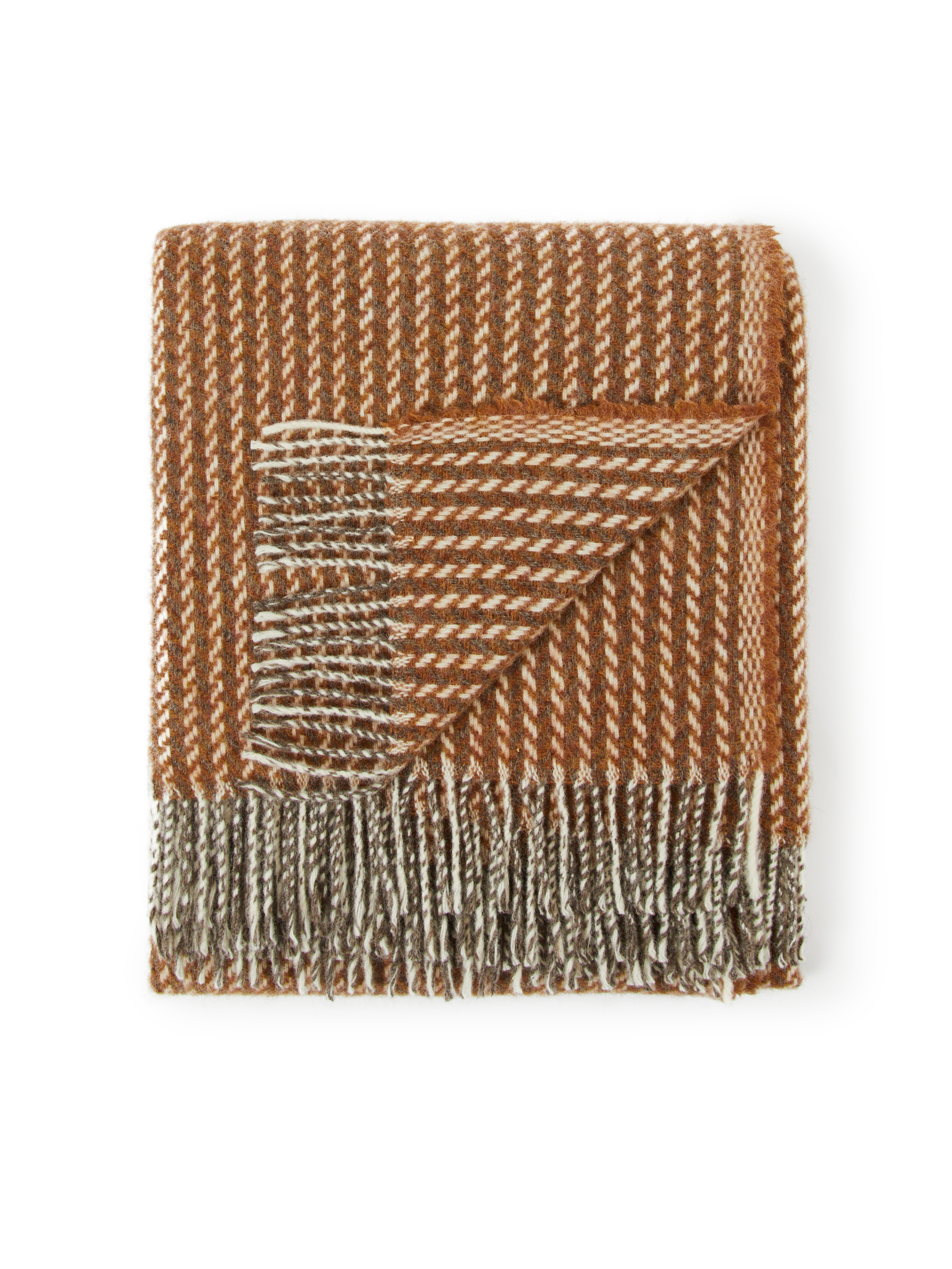 Adamo Blanket 100% Virgin Wool Bronze Melange