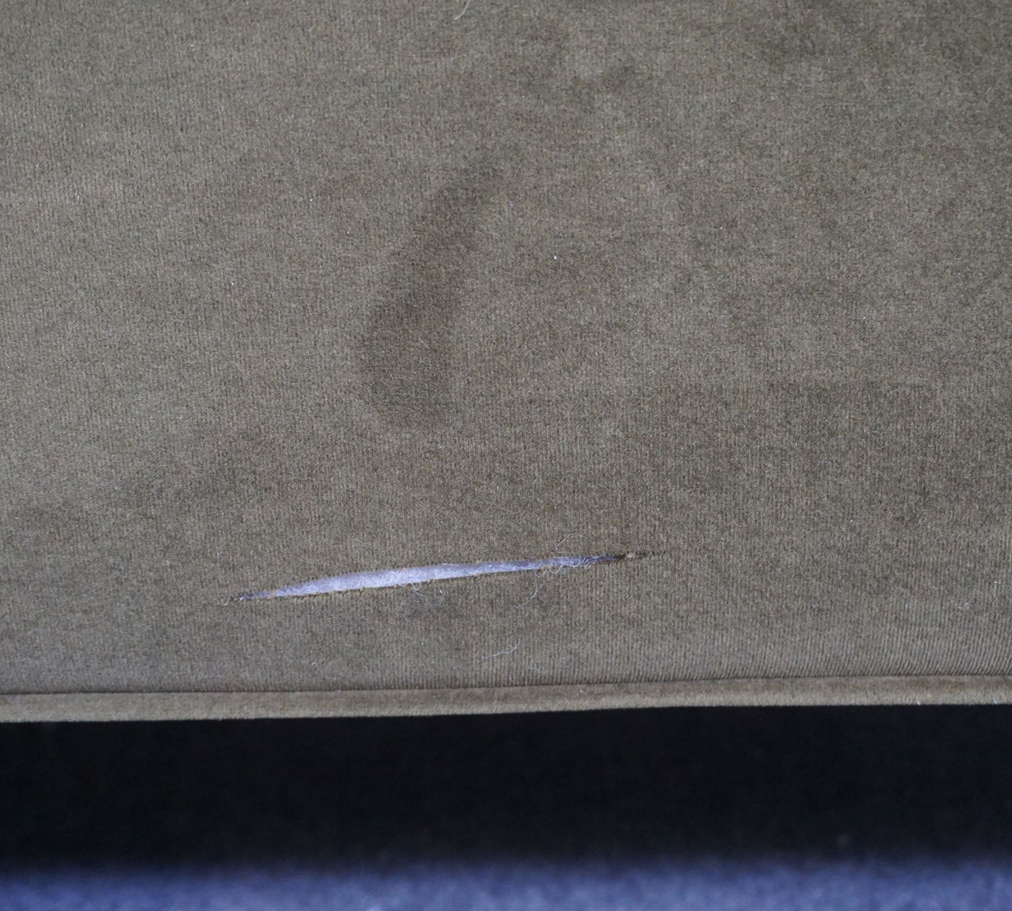 Amsterdam Ecksofa Links Samt 3134 Olivgrün