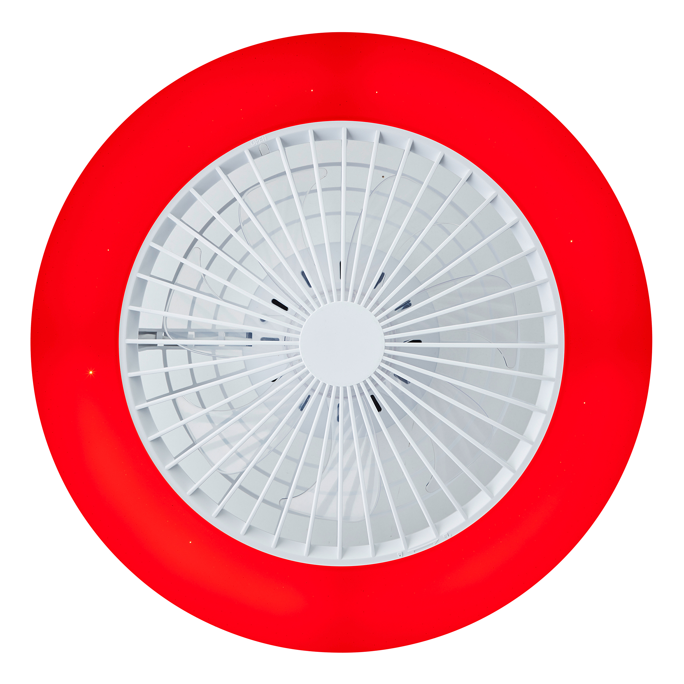 Salerno LED-Deckenventilator 1-flammig Eisen Kiefer Weiß