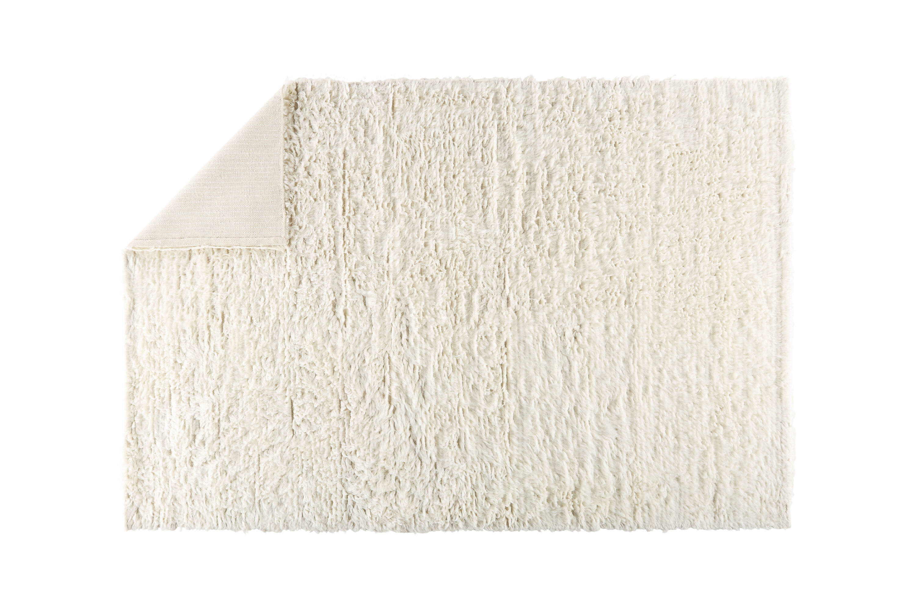 Leiko Teppich Wolle 160x230cm Weiß