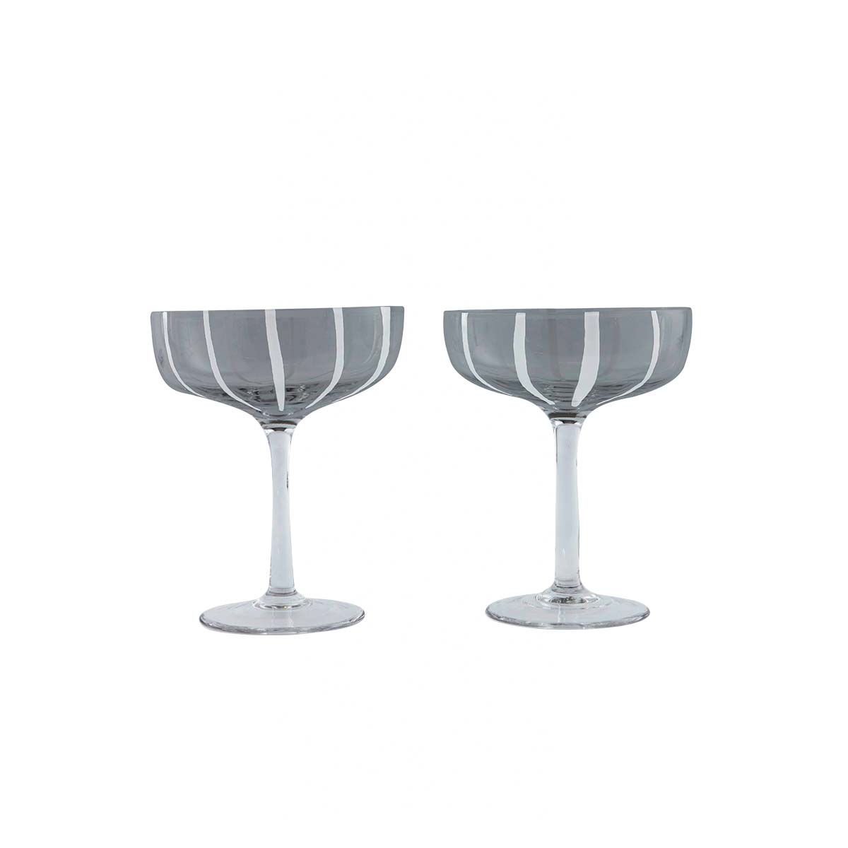 2x Mizu Coupe Glas Grau