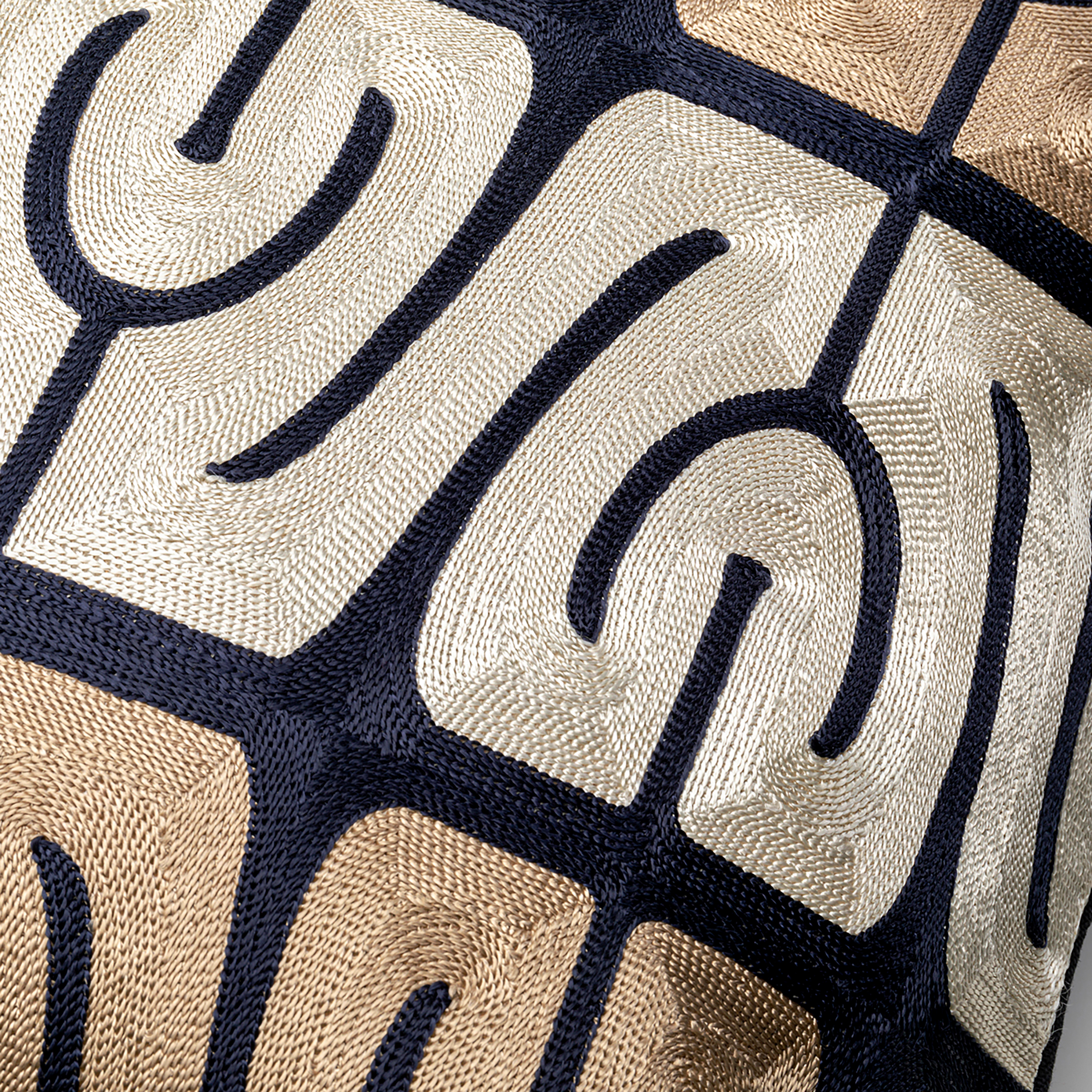 Modi Dekokissen Baumwolle Beige Schwarz