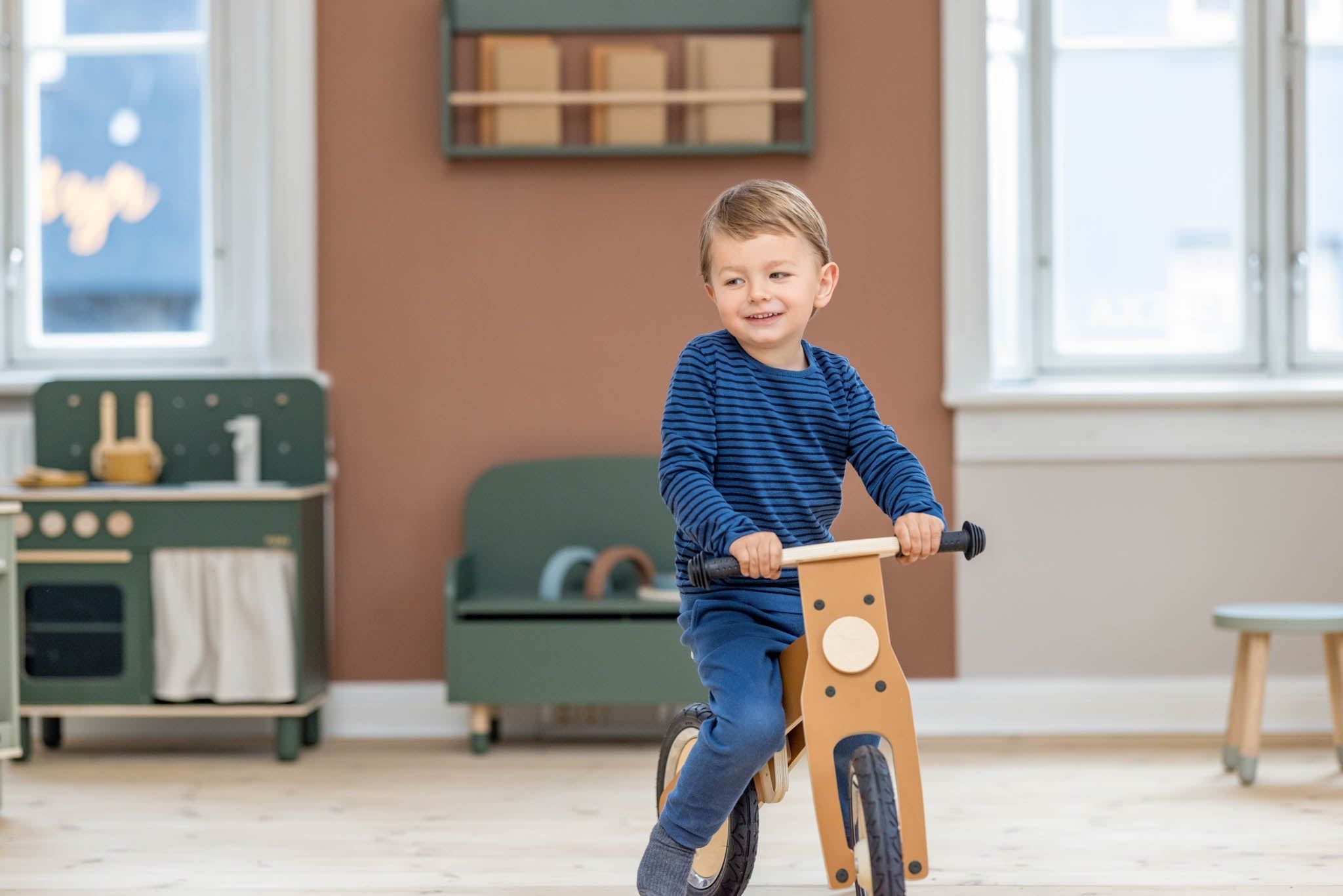 Das Balance-Bike Holz Gelb