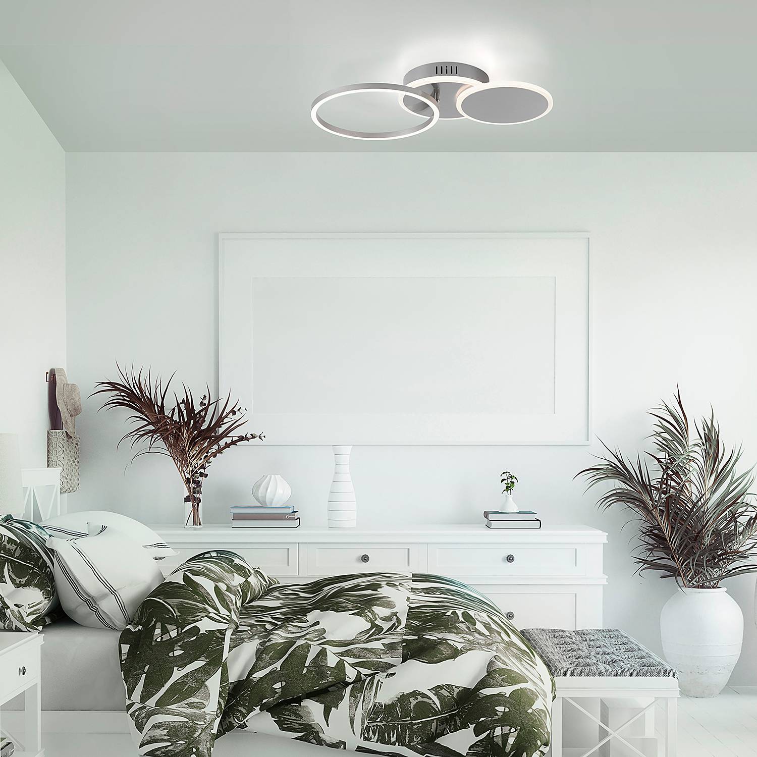 1-Flammig Sevent Typ A LED-Deckenleuchte Aluminium Silber