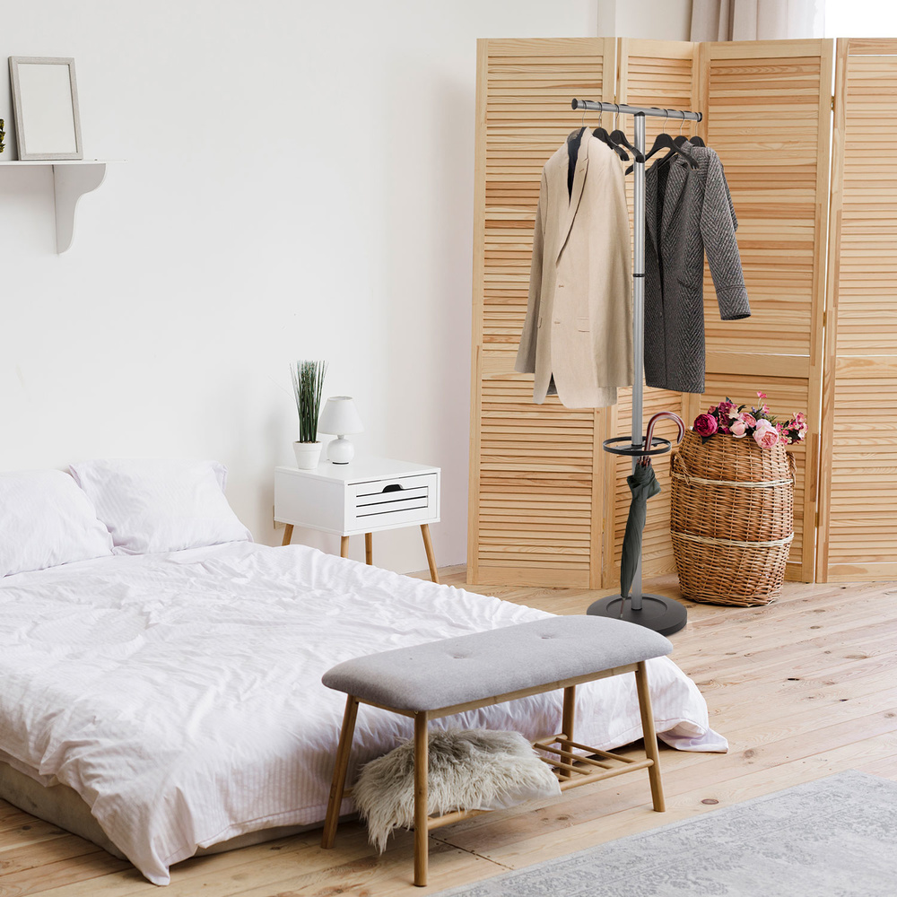 SPACE I Coat rack metal silver