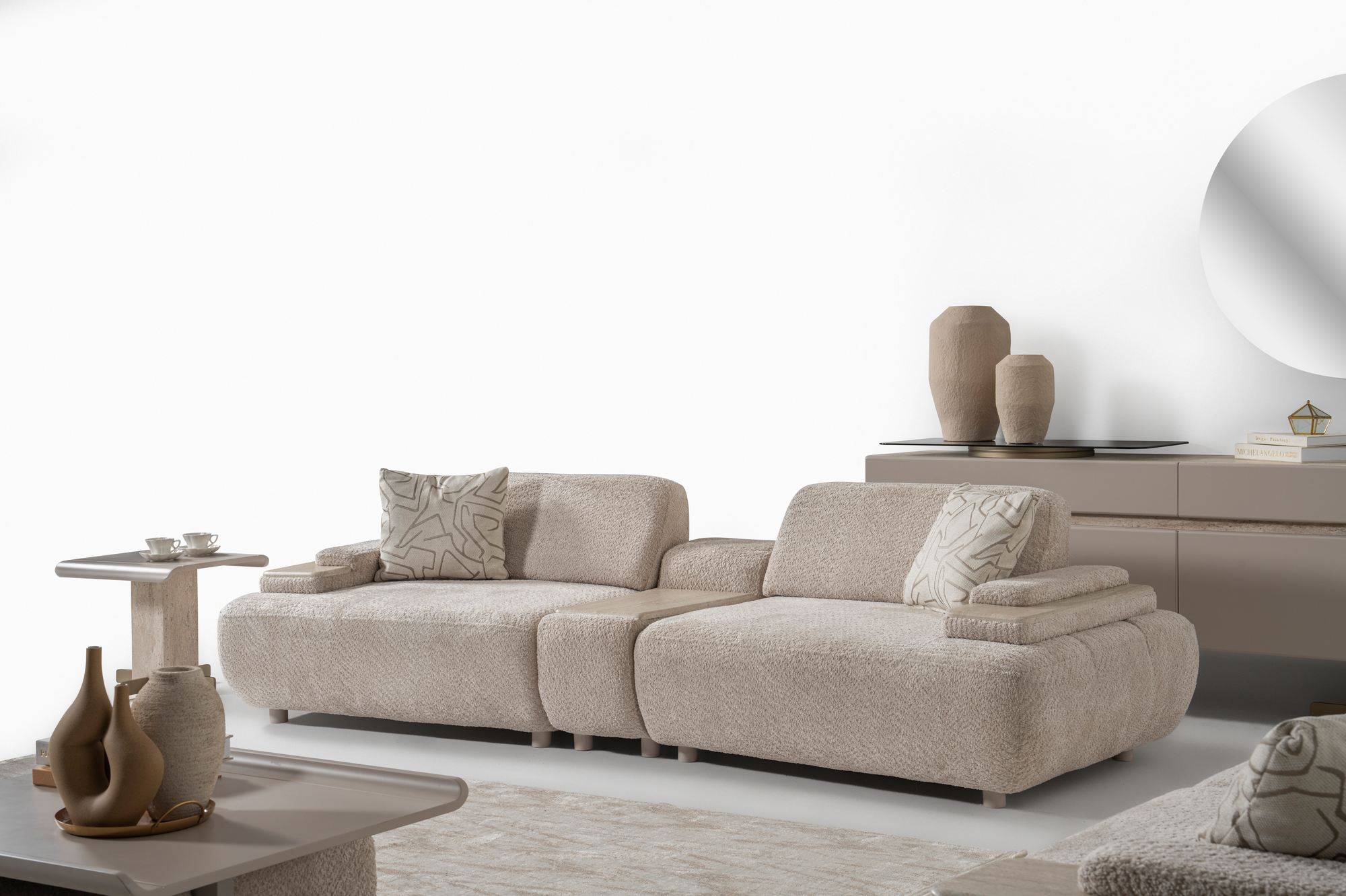 Toscana Sofa 3-Sitzer Beige
