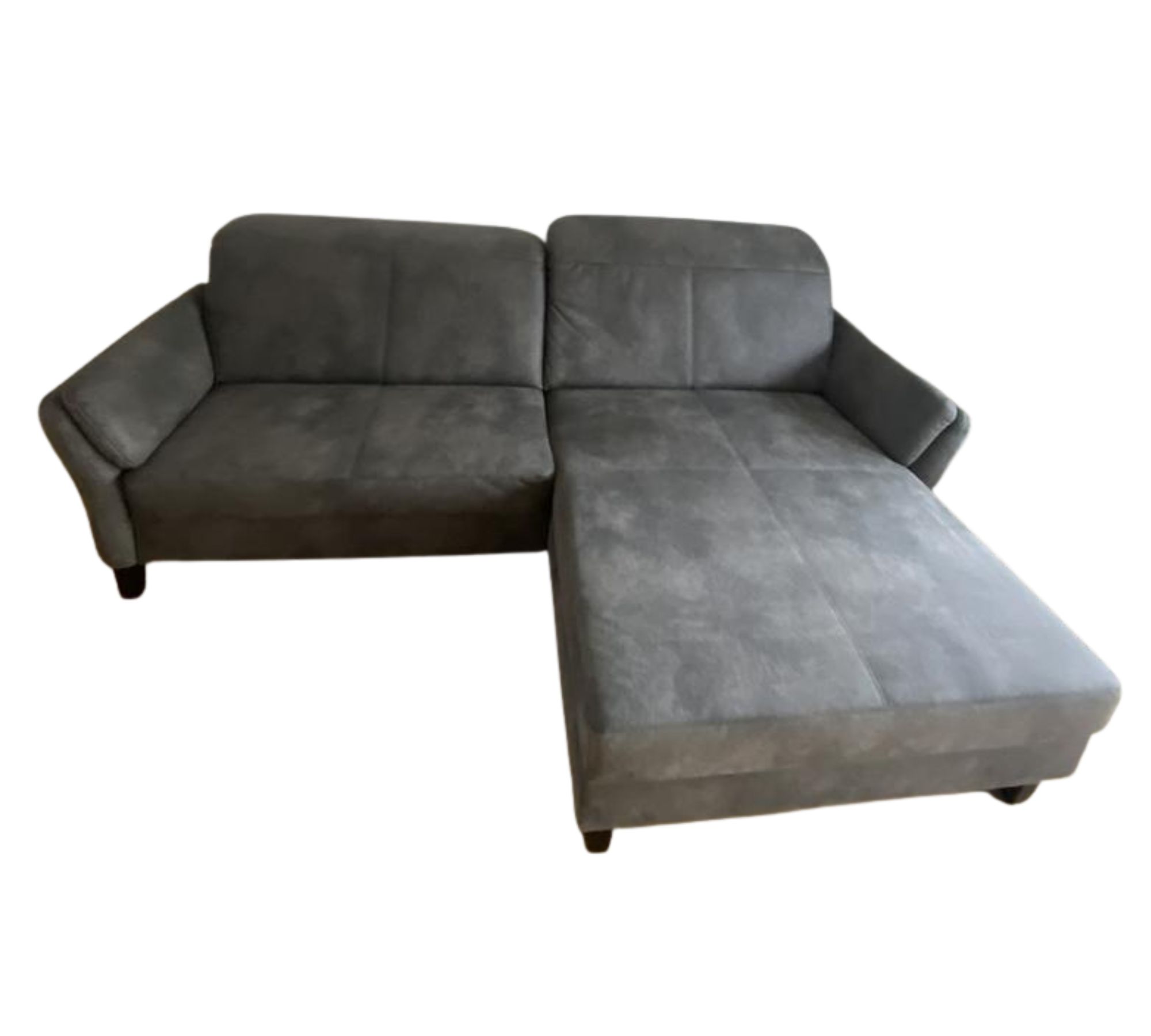Ecksofa mit verstellbarem Longchair Anthrazit