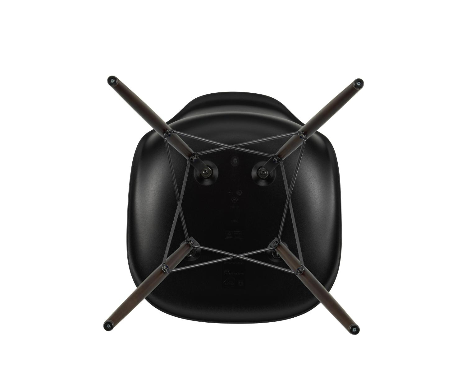 DSW Eames Plastic Side Chair Schwarz