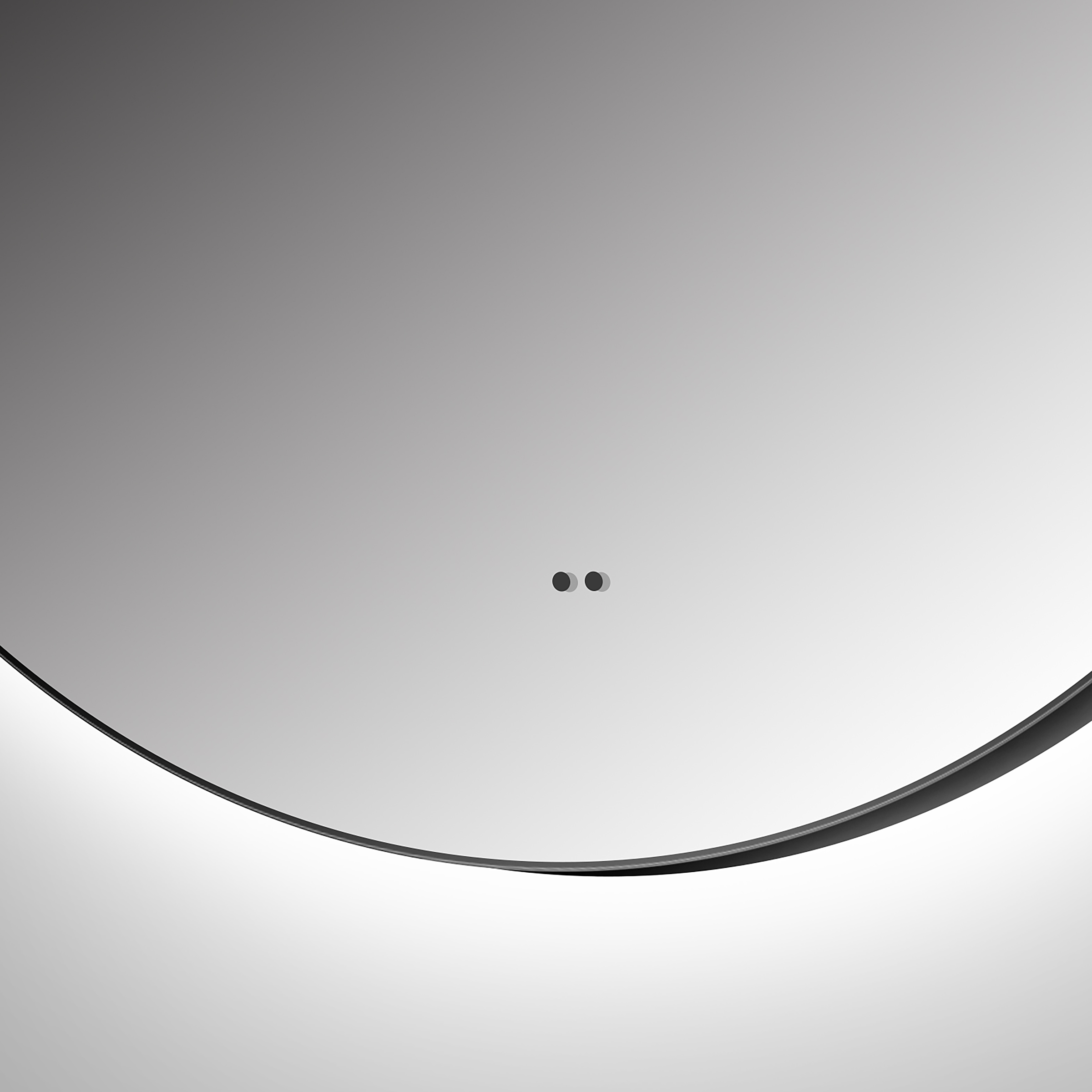 Talos Illuminated Mirror round Black Ø 50 cm