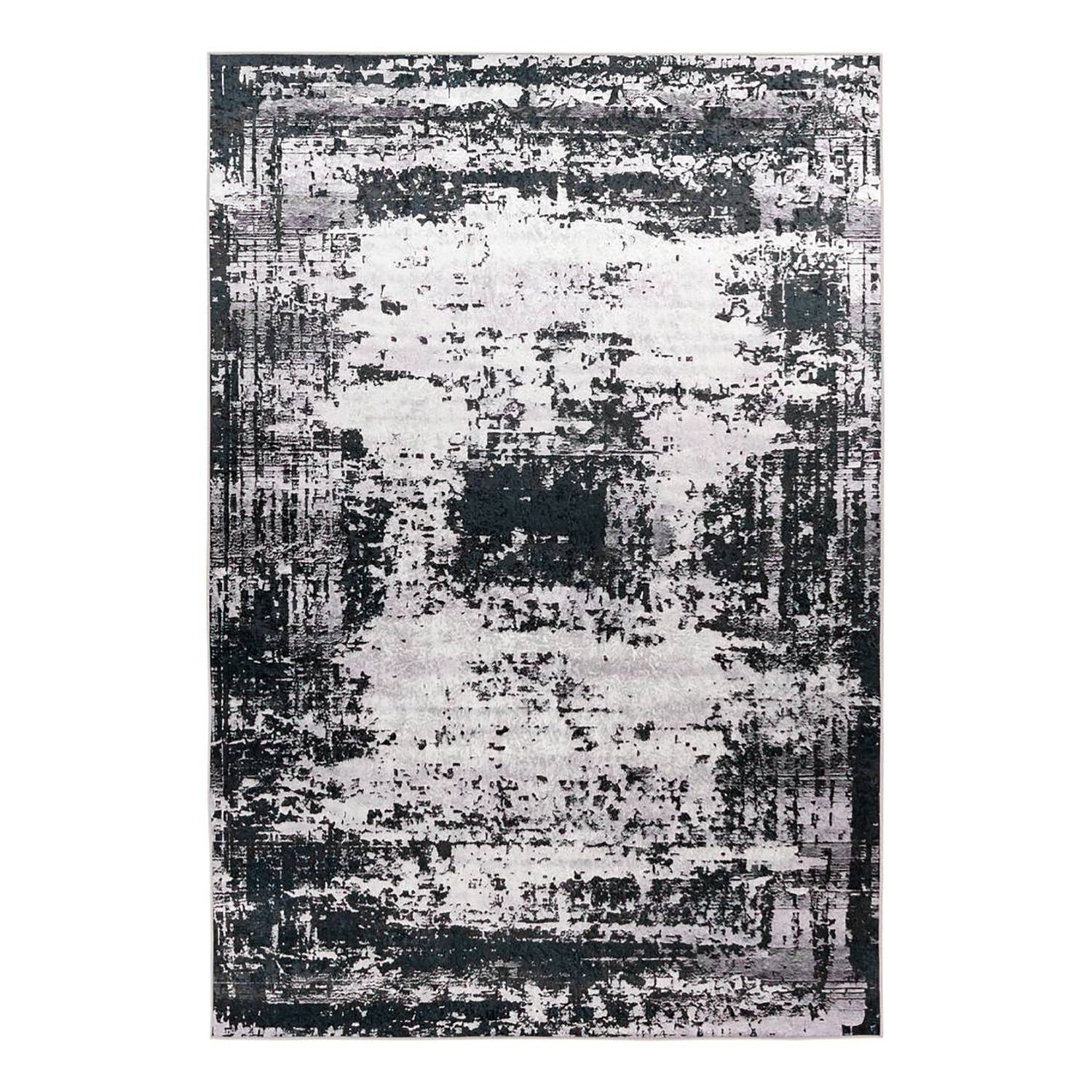 Rhodin 625 Kurzflorteppich Schwarz Weiß 80 x 150 cm