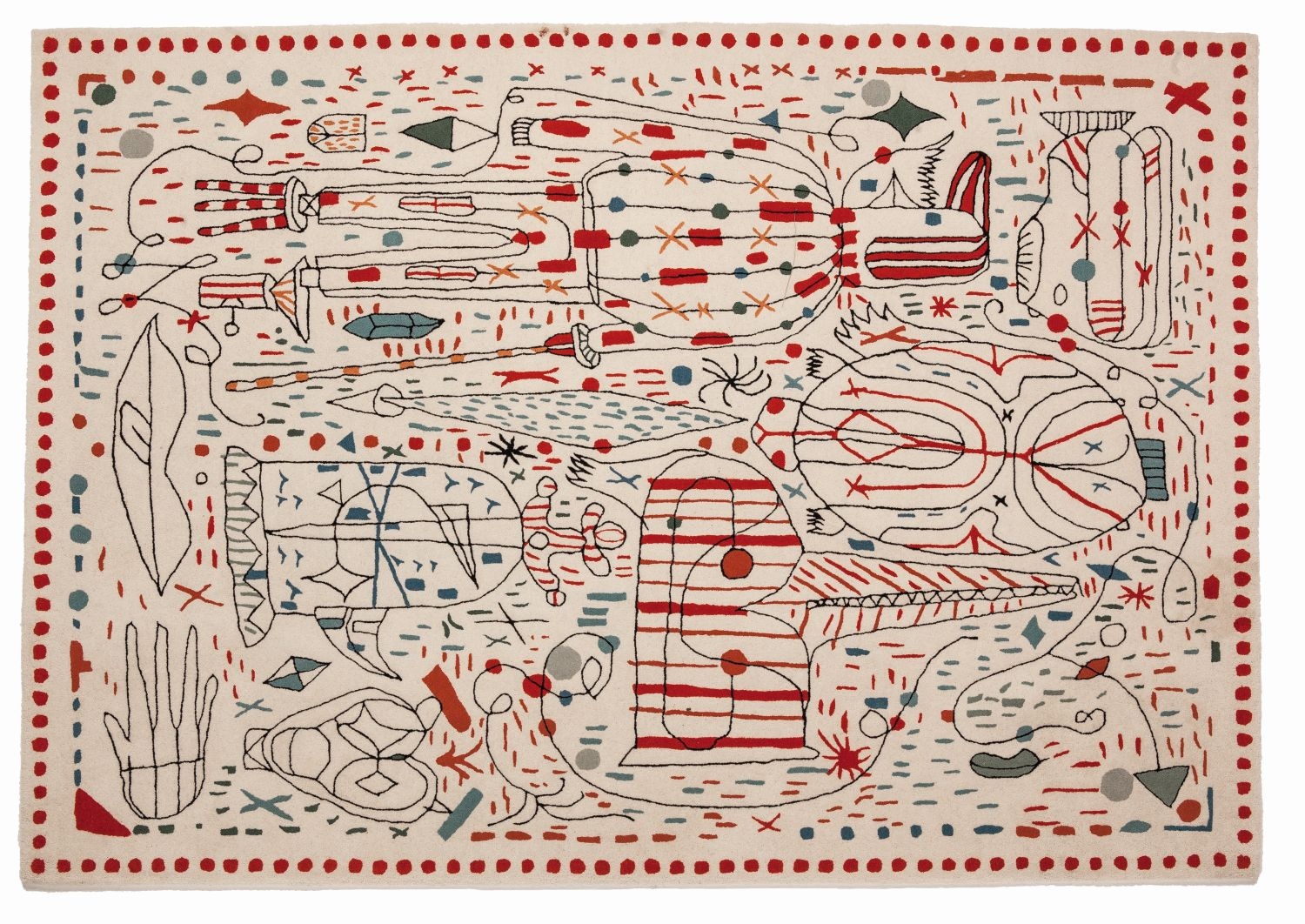 Hayon X Nani Rectangular Mehrfarbig 170 x 240 cm