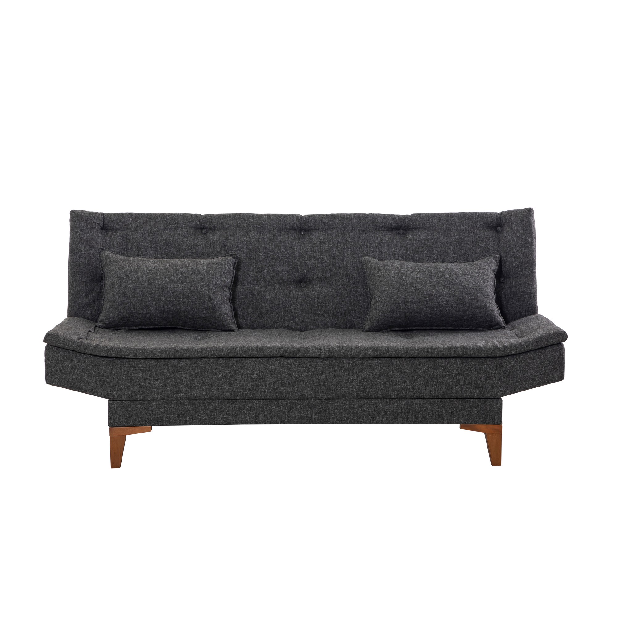 Santo Schlafsofa 3-Sitzer Holzfurnier Anthrazit