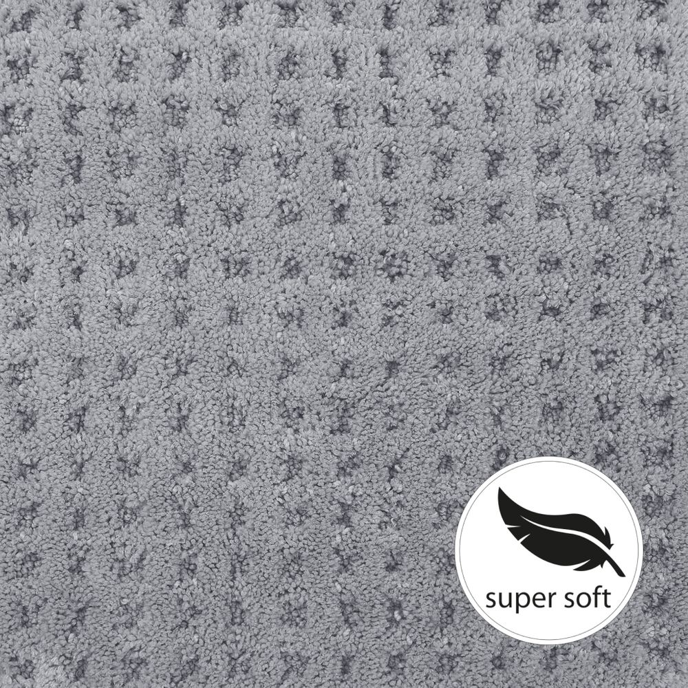 2x Badematte Microfaser Grau Öko-Tex Standard 100