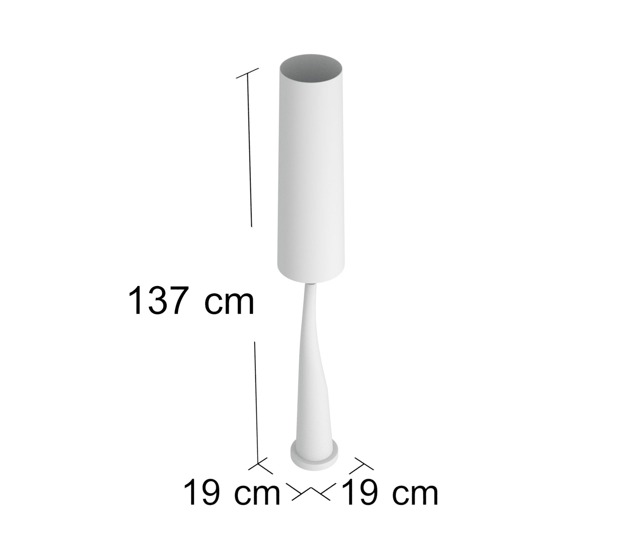Stehlampe Keramik Metall Weiß
