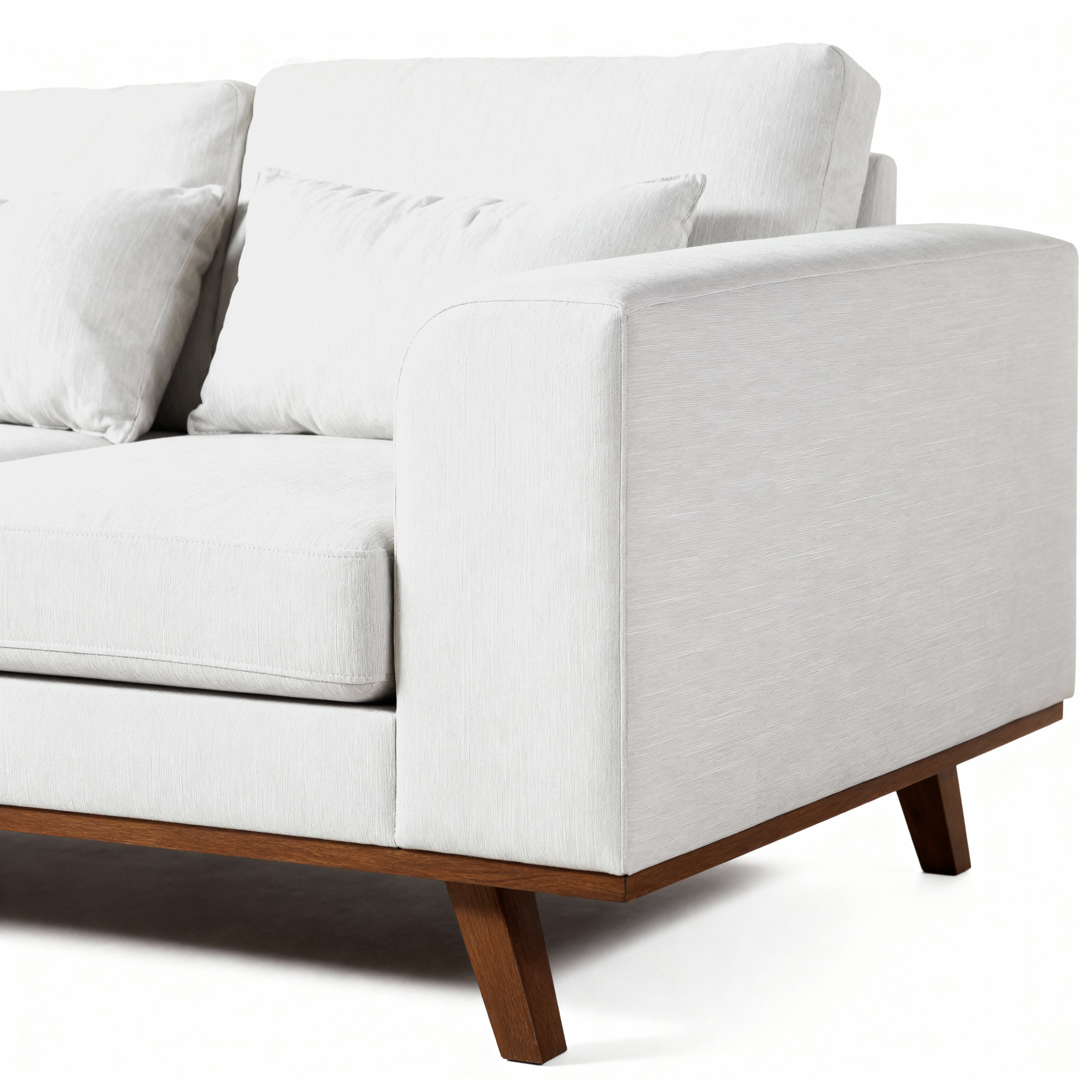 Ecksofa Japandi 3-Sitzer Beige