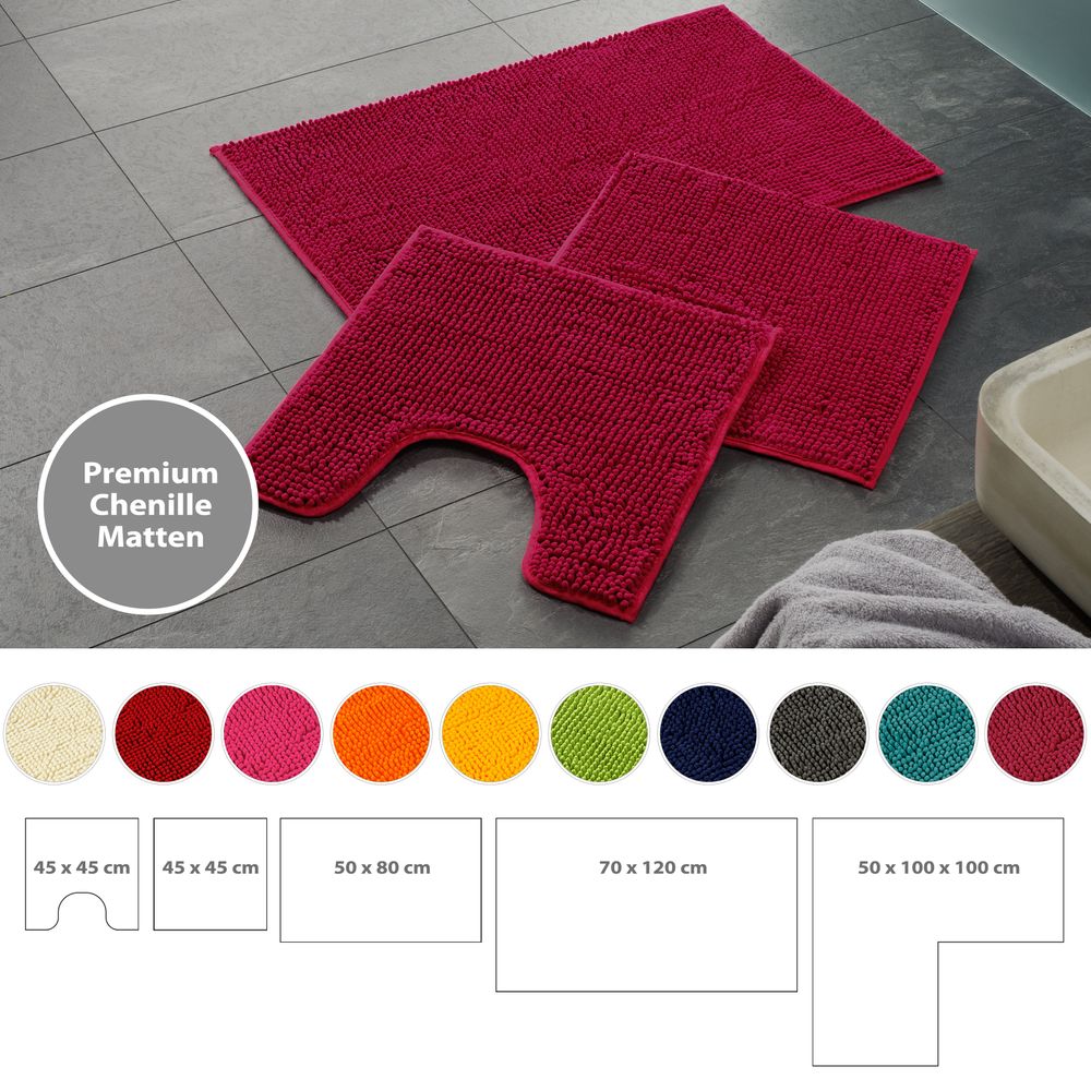 Mikrofaser Badematte Beere Öko-Tex Standard 100