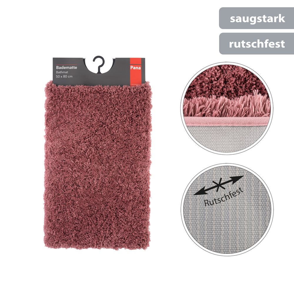 Flauschige Hochflor Badematte Beere