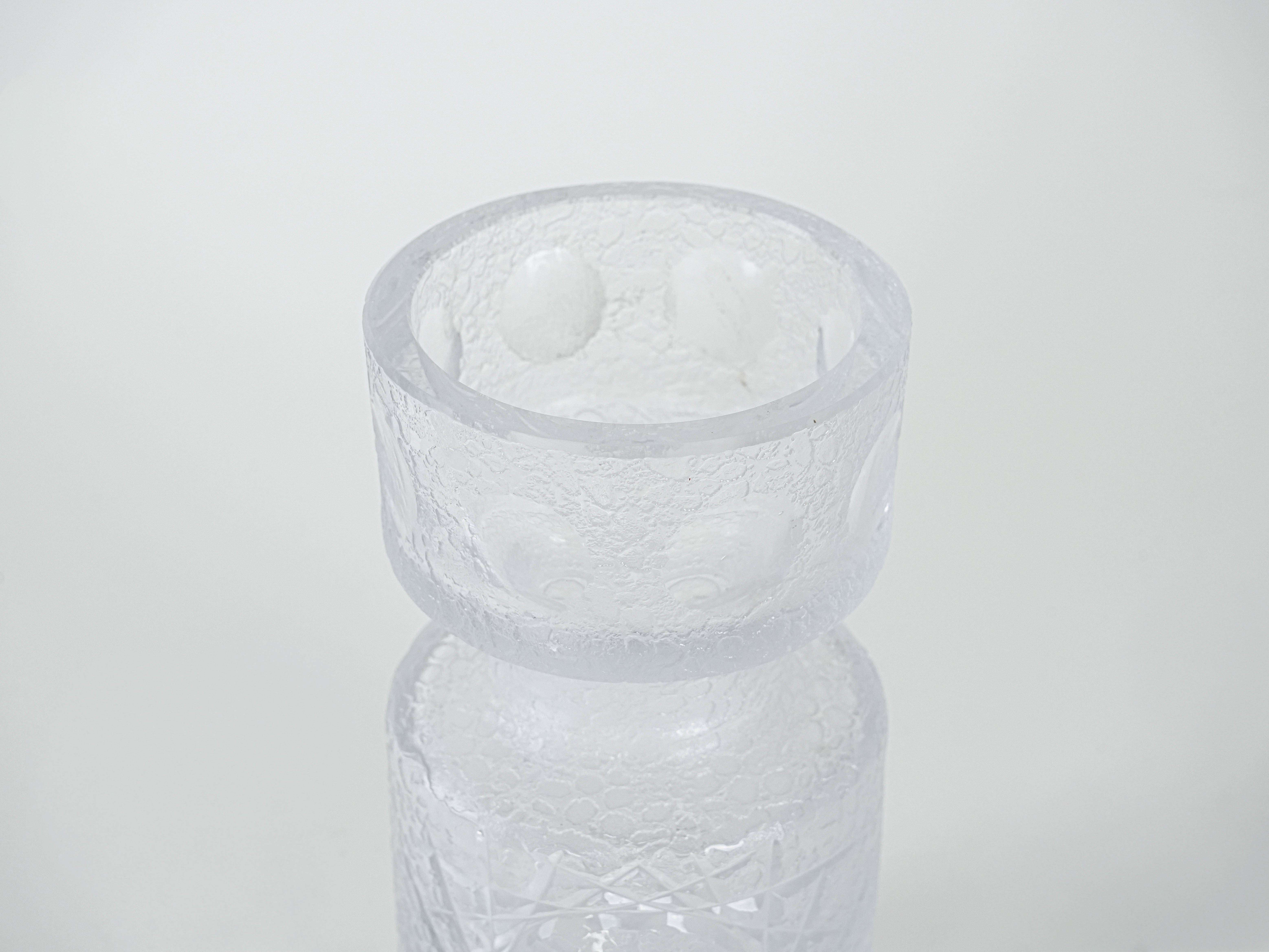 Glasvase Transparent 1960er Jahre