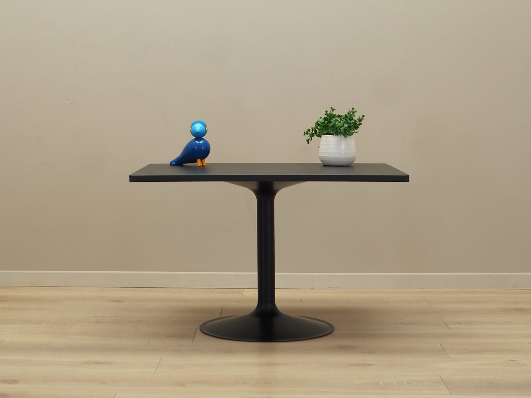 Side table wood black 1970s