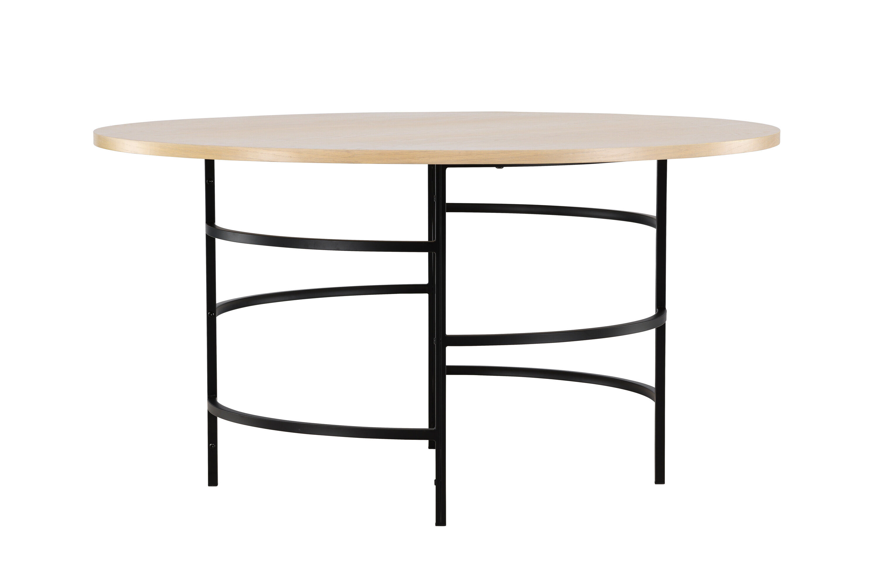 Copenhagen Dining table Whitewash Black ⌀140x74cm
