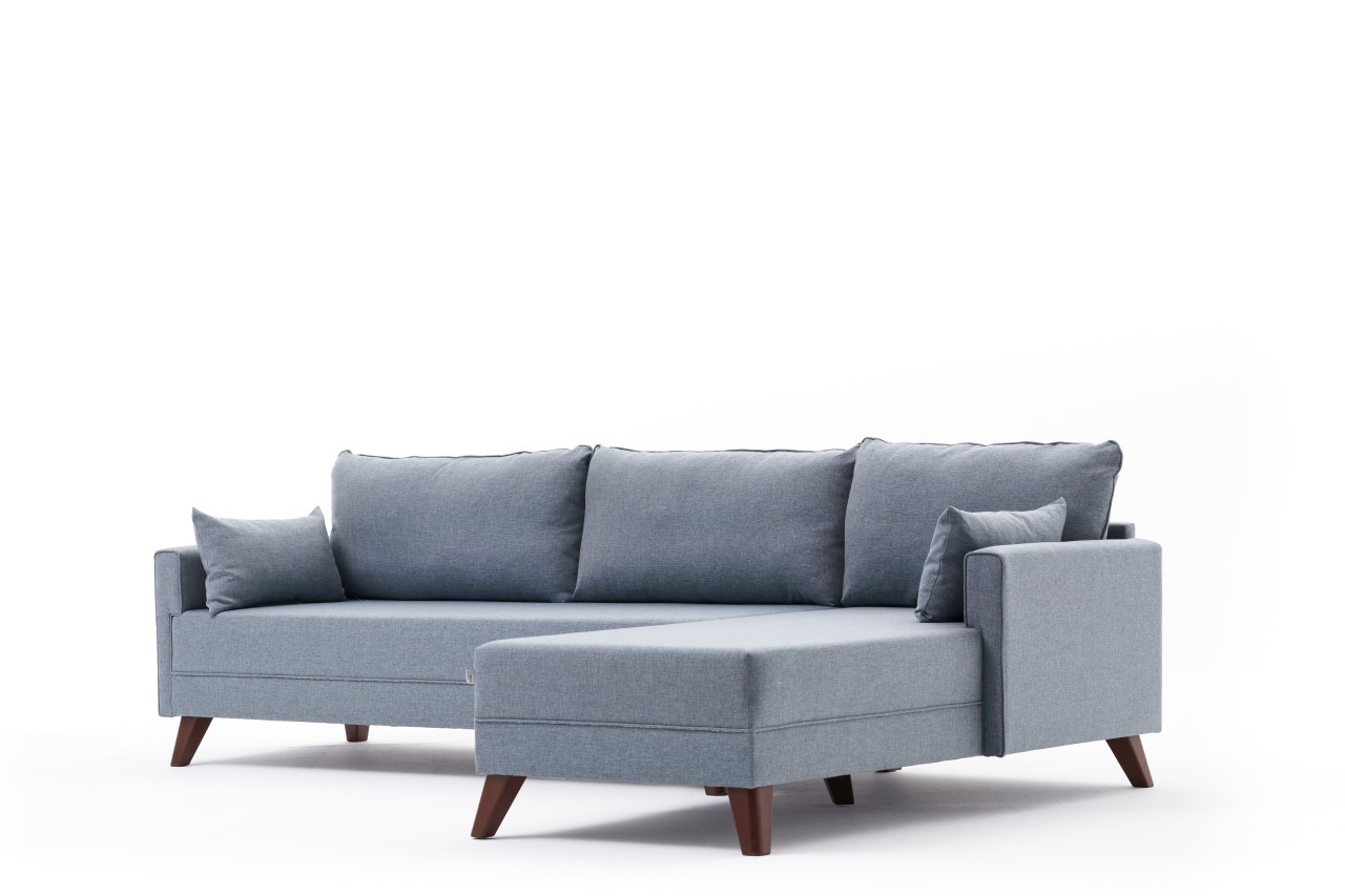 Bella Sofa Chaise Lounge Right Blue
