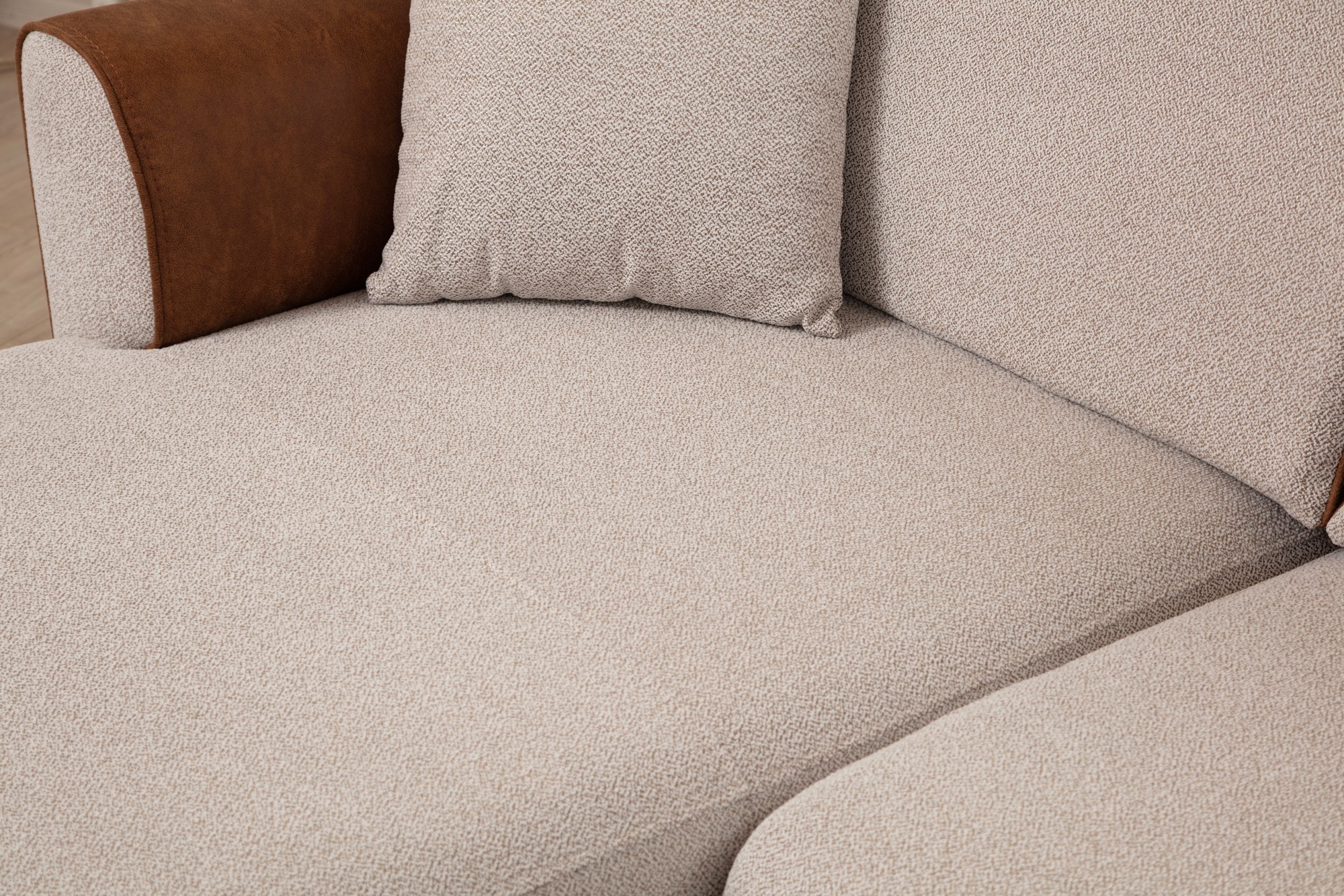 Aren Links Ecksofa Beige