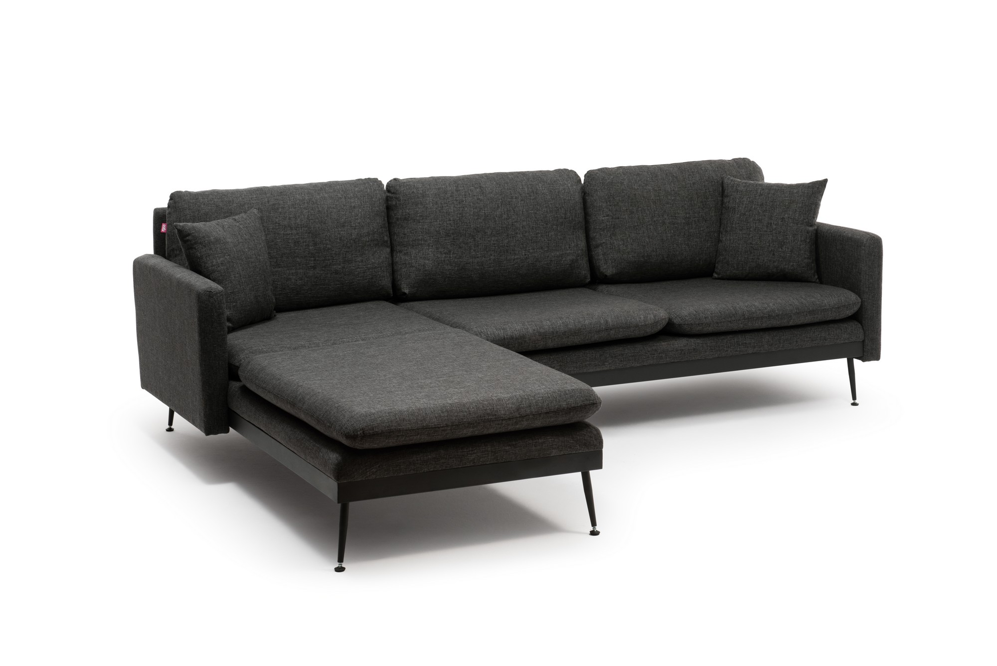 Reya Sectional Sofa Dark Grey