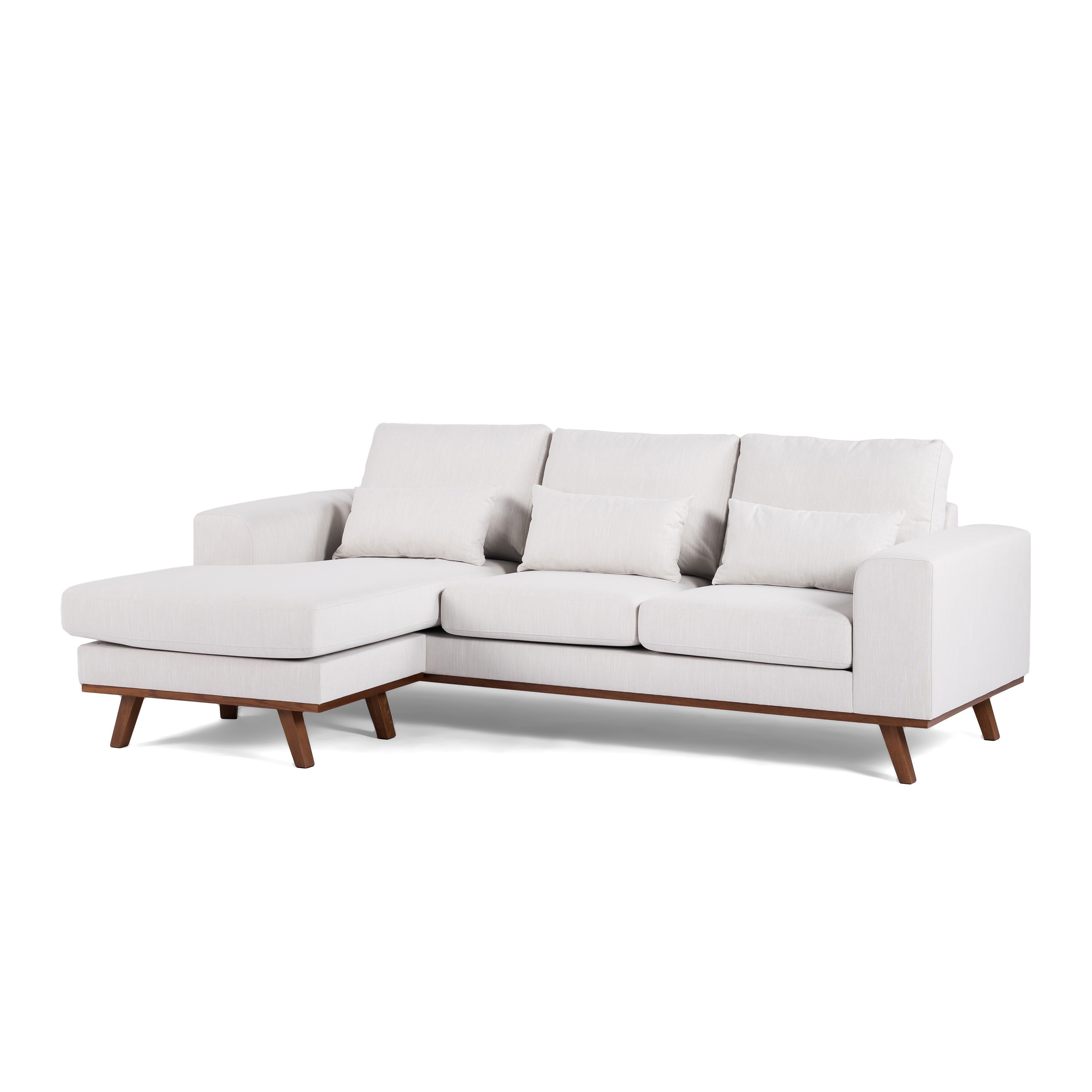 Ecksofa Japandi 3-Sitzer Beige