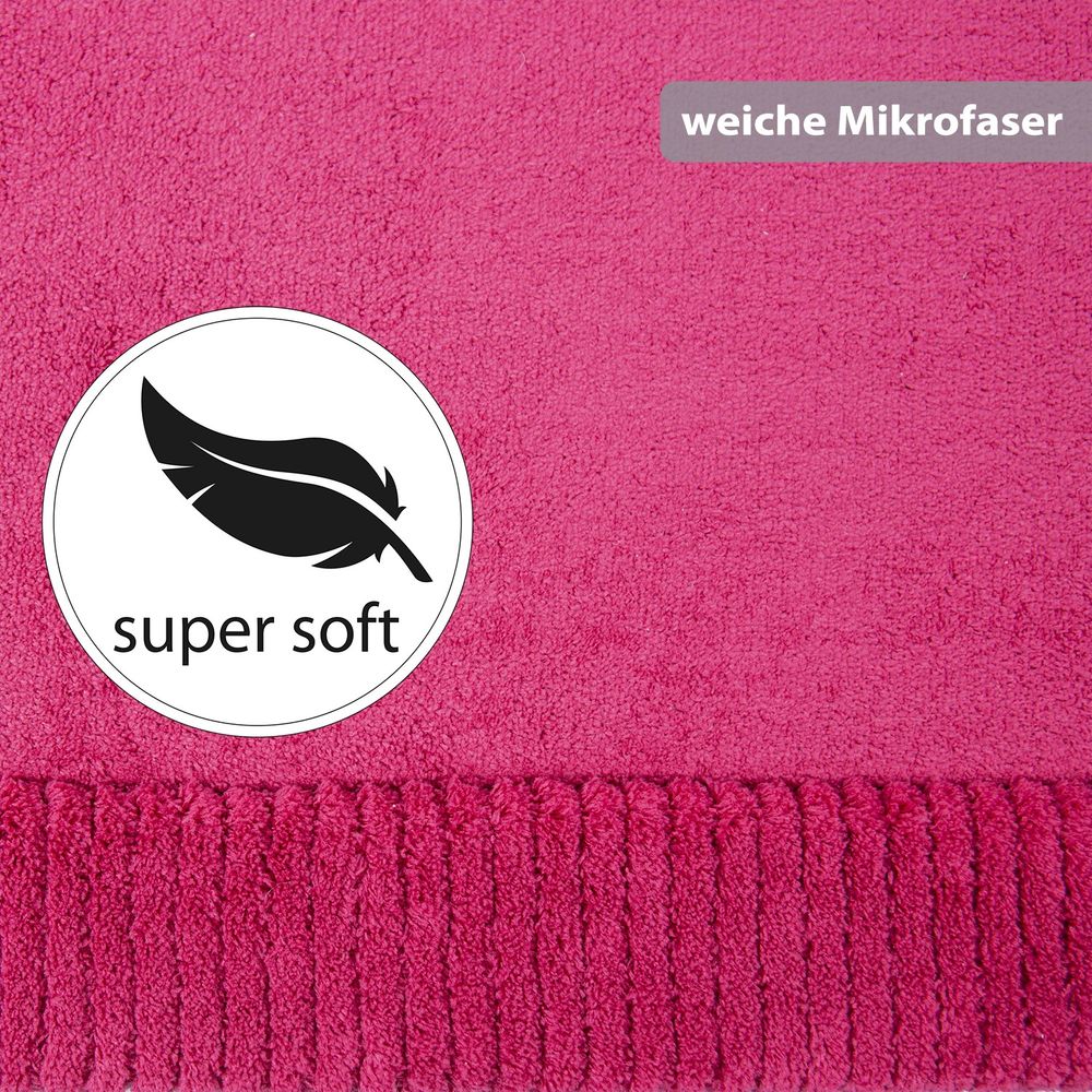 Rutschfeste Microfaser Badematte mit Memory Foam Bordeaux