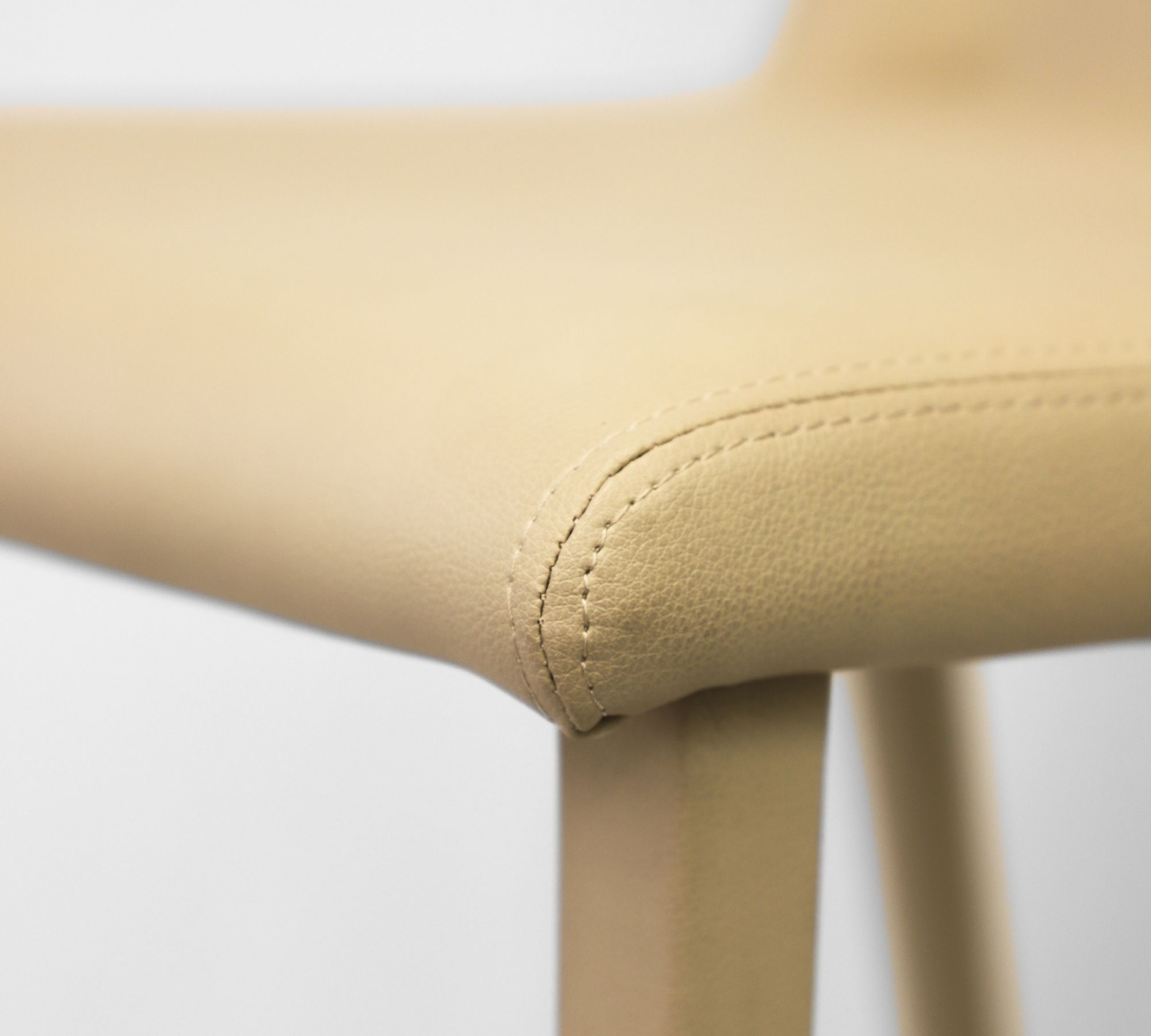 2x Desiree Chair Metal Faux Leather Beige