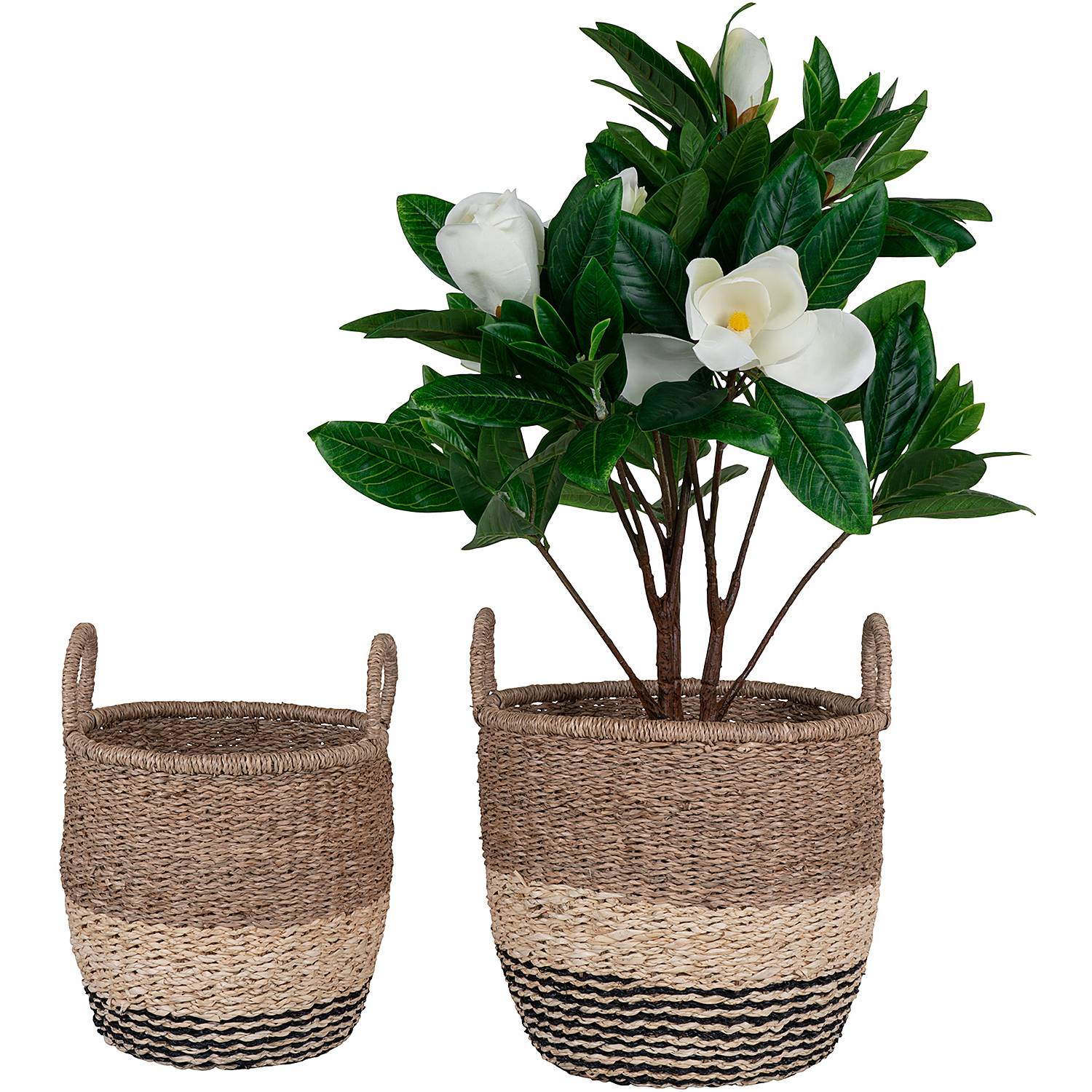 Lima Korb Seegrass Natur Schwarz