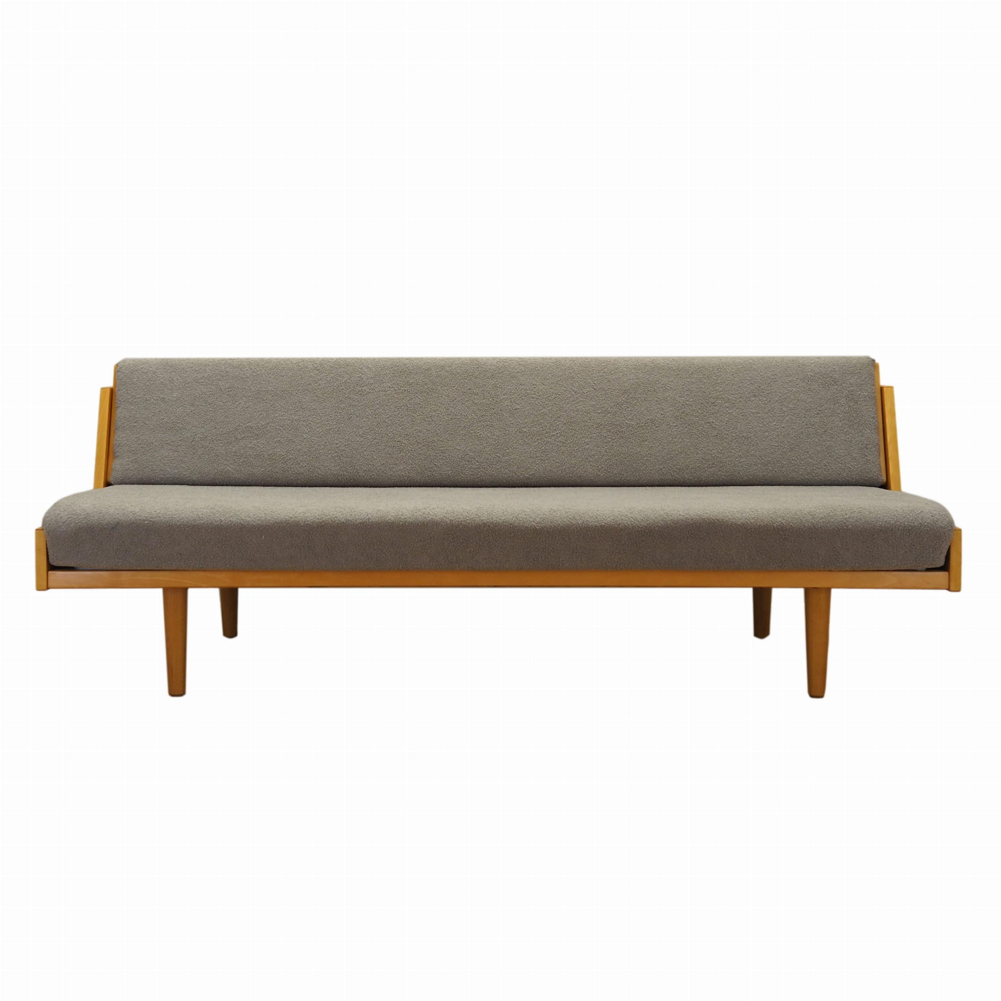 Sofa Textil Holz Grau 1960er Jahre