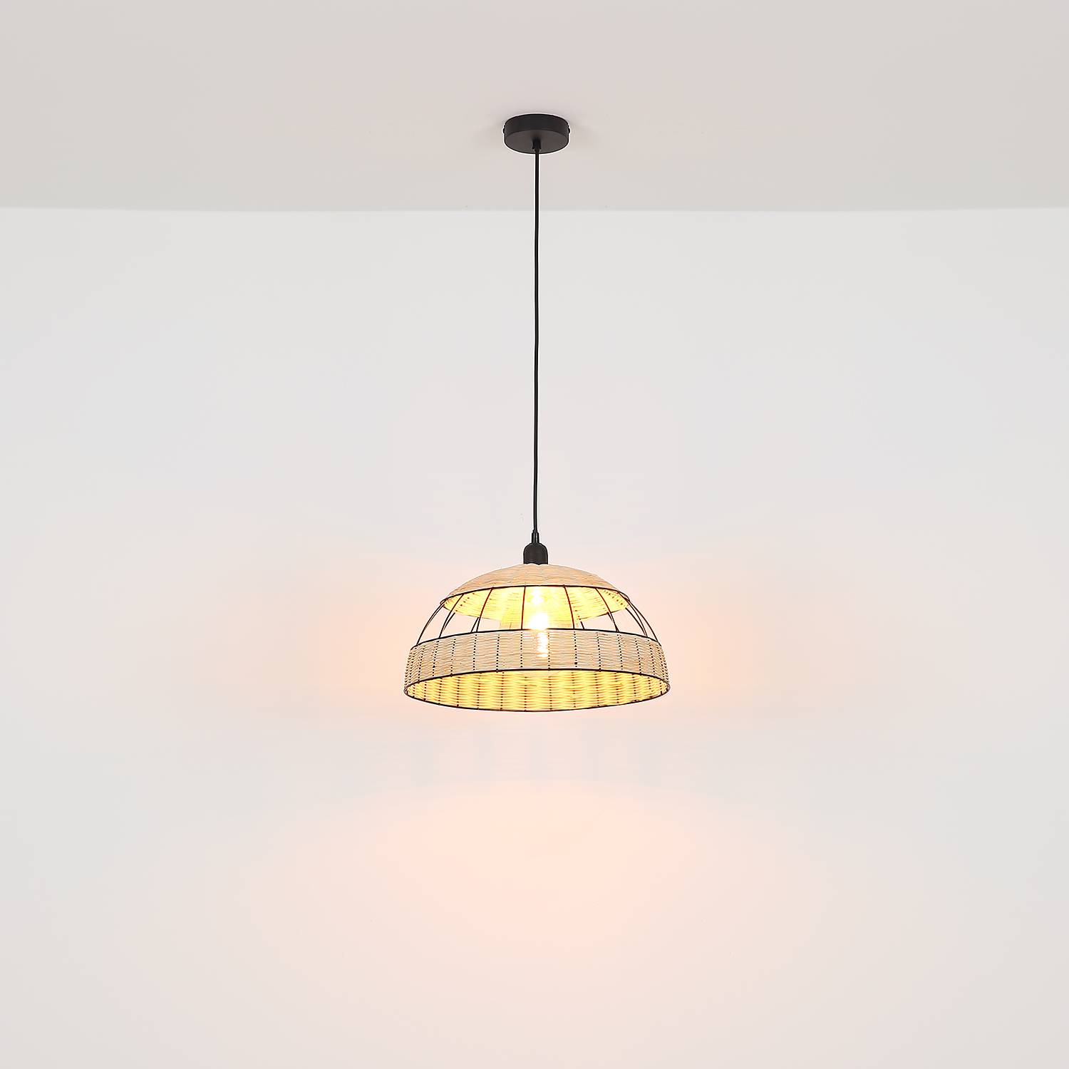 Pendant lamp Spot Rattan Iron